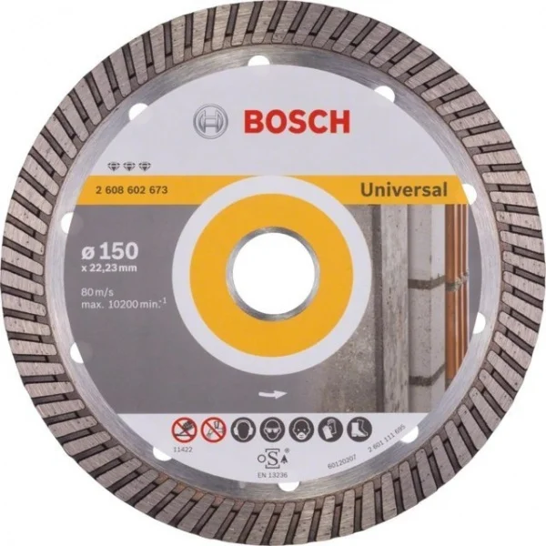 Disco Diamantato Per Smerigliatrici Best For Universal Turbo 115 Mm 2608602671 Bosch