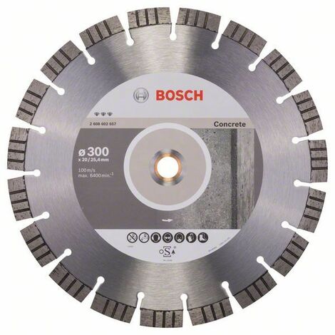 Disco Diamantato Pro Per Taglio Cemento, 300 X 20/25,4 Mm