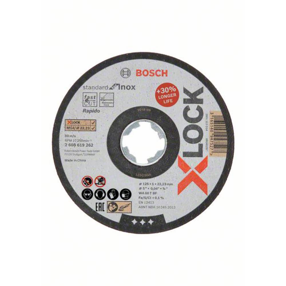 Disco X-lock Standard Bosch 125x1 Piatto - 2608619262