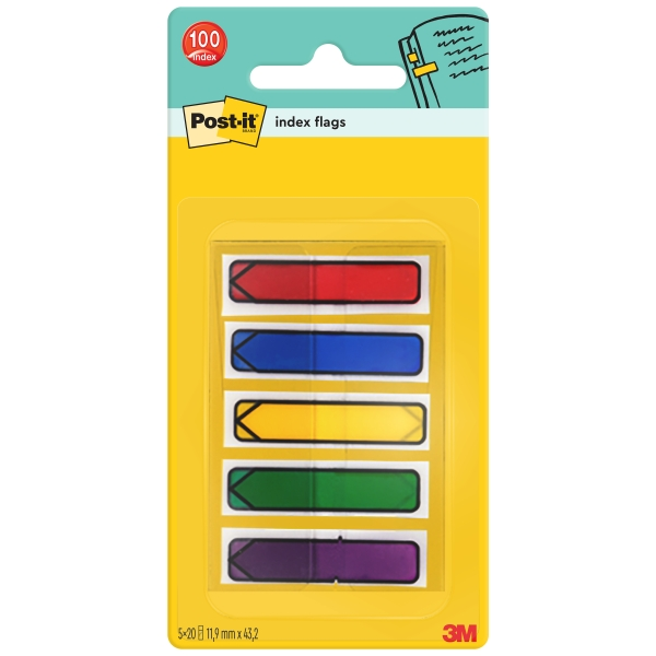 Dispenser Post-it Index con 100 pennarelli riposizionabili - Forma rettangolare - Colori assortiti Dispenser Post-it Index con 100 pennarelli riposizionabili - Forma rettangolare - Colori assortiti
