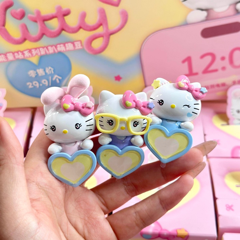 Disponibile - Blind Box Originale Hello Kitty Serie Sweet Energy Station - Mini Figurine Kawaii, Decorazione a Cuore, Accessorio per Telefono, Regalo per Ragazze