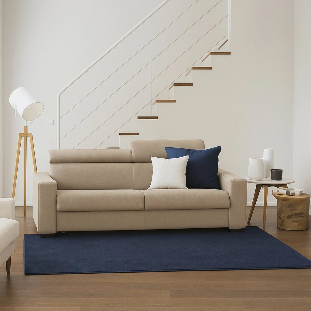 Divano fisso Nukualofa, Divano a 2 posti, Made in Italy, Sofà Soggiorno, in tessuto imbottito, con poggiatesta regolabili e Braccioli slim, cm 160x95h85, Beige Divano fisso Nukualofa, Divano a 2 posti, Made in Italy, Sofà Soggiorno, in tessuto imbottito, con poggiatesta regolabili e Braccioli slim, cm 160x95h85, Beige