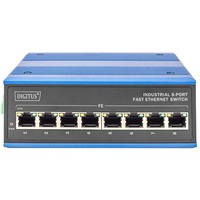 DN-650106 switch di rete Fast Ethernet (10/100) Nero, Blu, Interruttore
