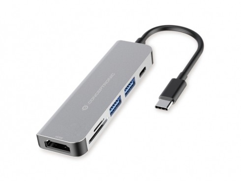 Docking Station Type C 6In1 1*Hdmi/2*Usb 3.0/1*Usb C Pd/1*Sd