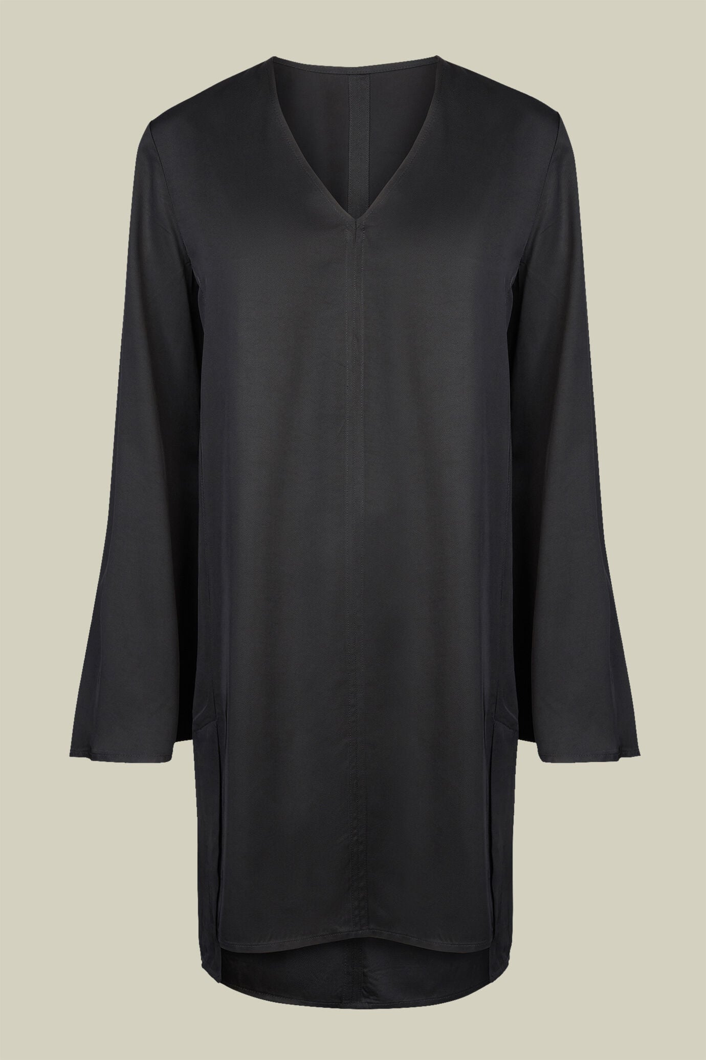 Doppelganger - Abito donna tubino scollo a v con maniche a trombetta regular fit
