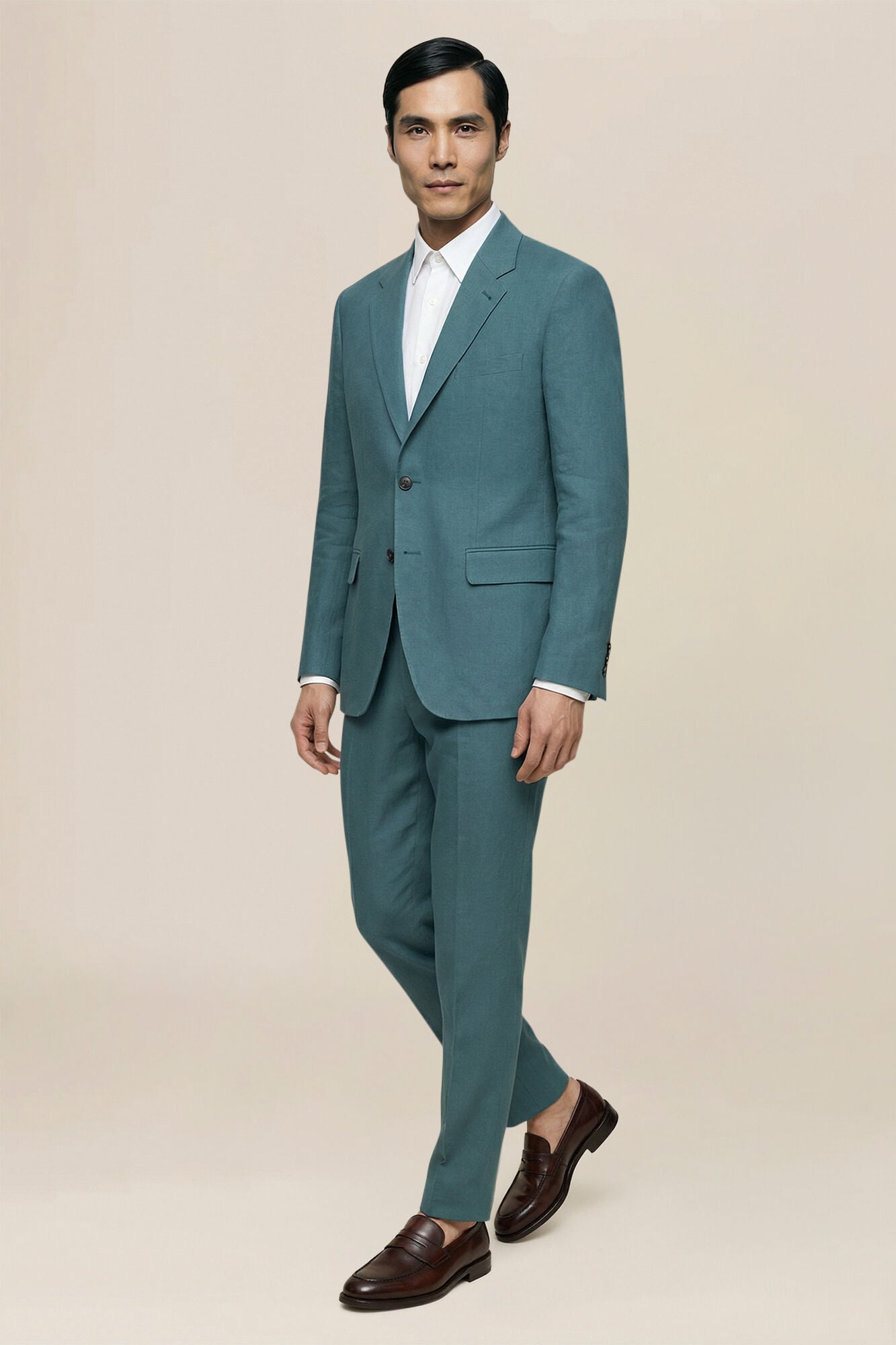 Doppelganger - Abito uomo monopetto 100% lino regular fit Doppelganger - Abito uomo monopetto 100% lino regular fit