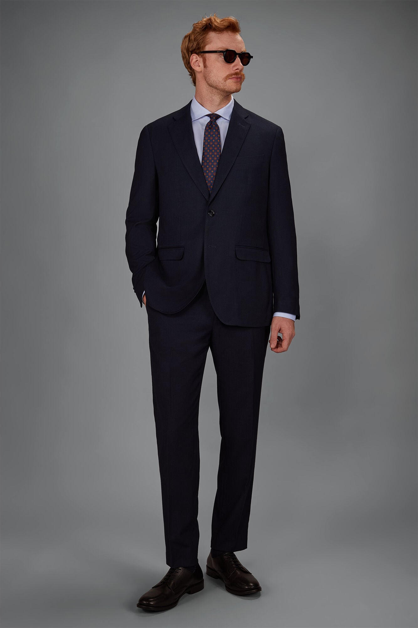 Doppelganger - Abito uomo monopetto con disegno occhio di pernice regular fit Doppelganger - Abito uomo monopetto con disegno occhio di pernice regular fit