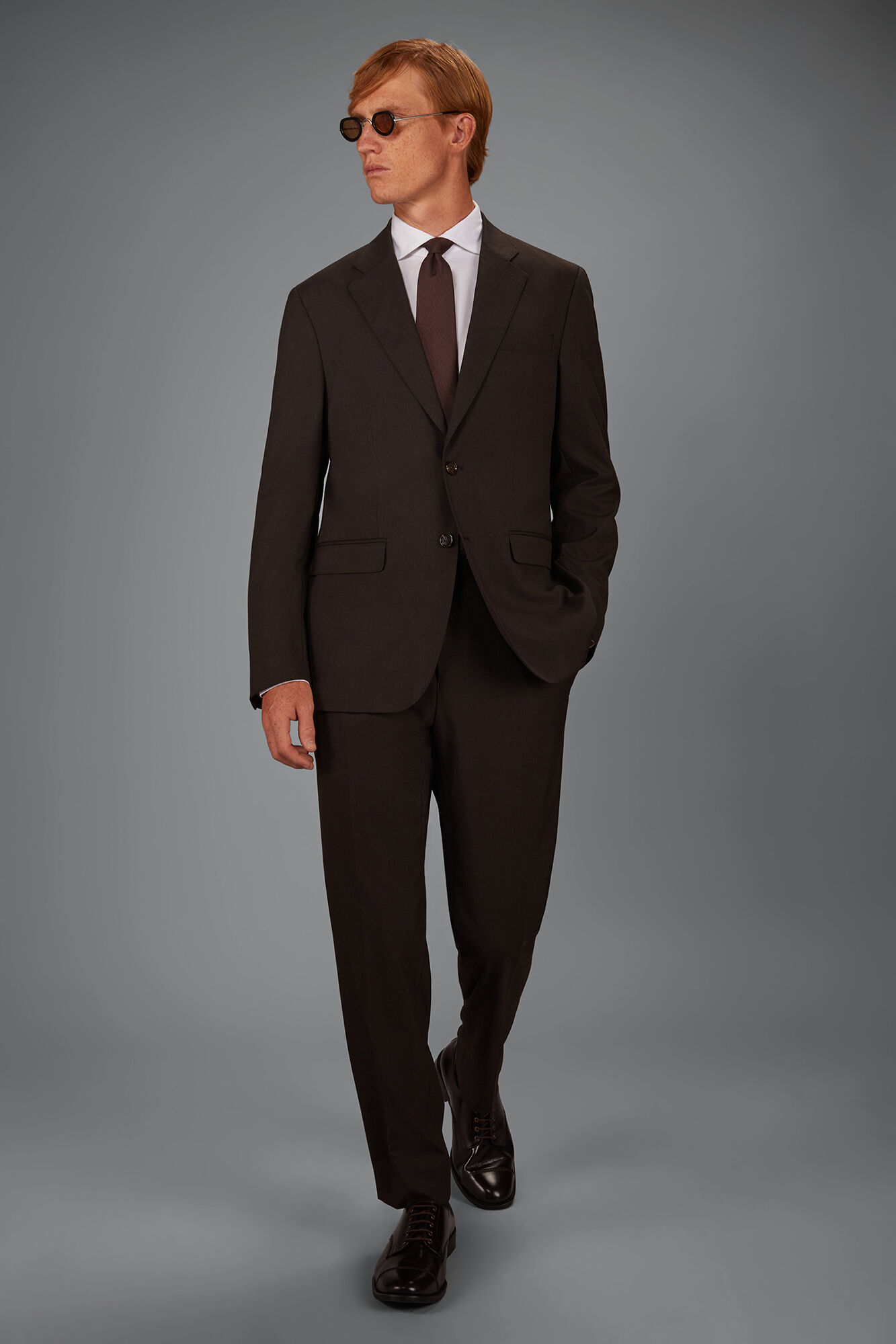 Doppelganger - Abito uomo monopetto in Principe di Galles regular fit