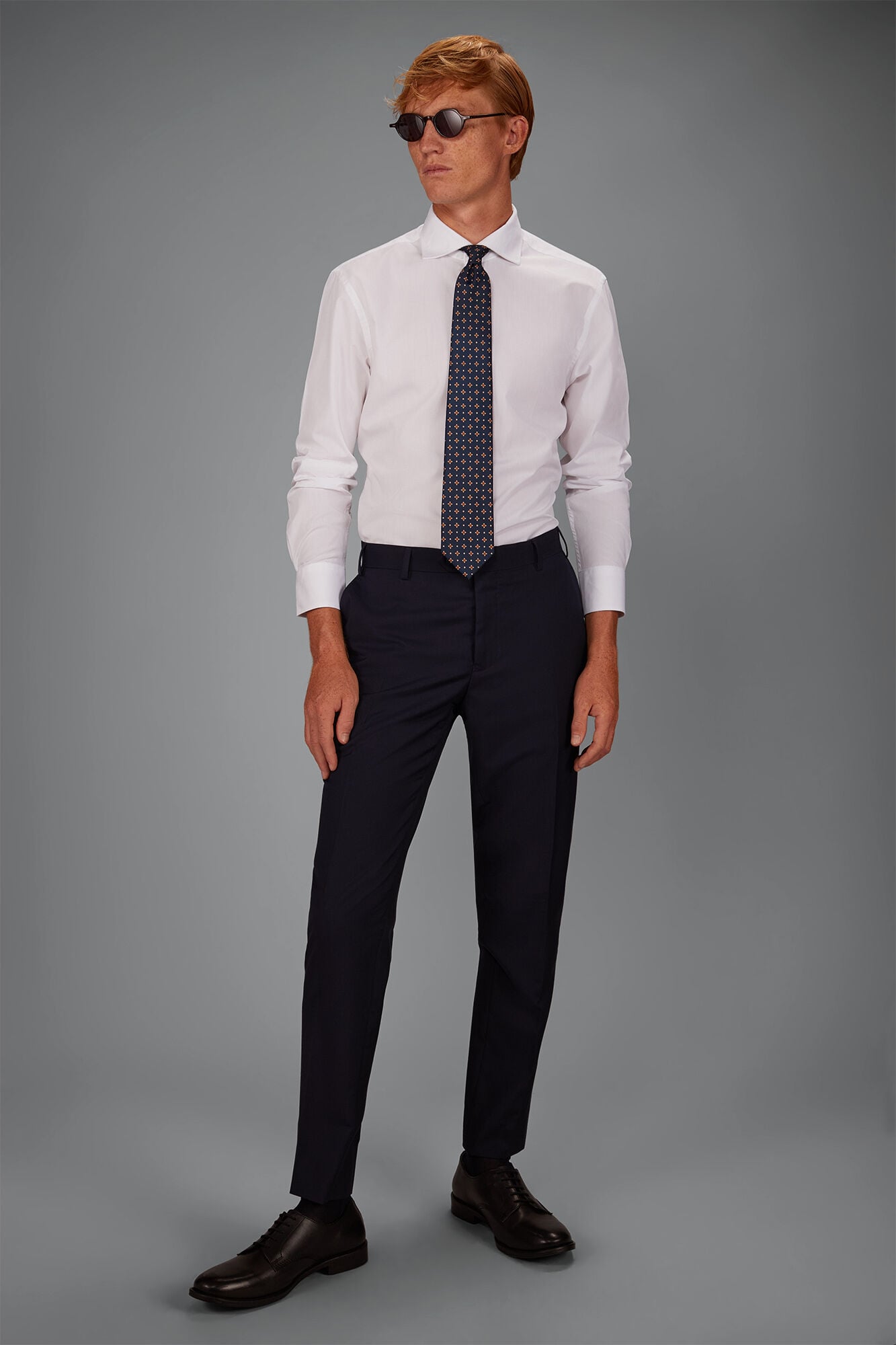 Doppelganger - Camicia classica collo francese uomo tinta unita