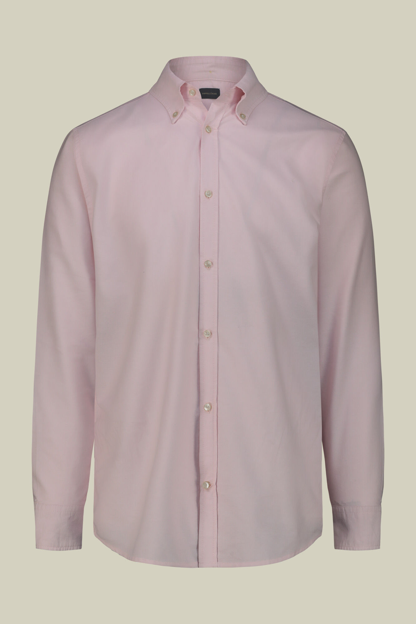 Doppelganger - Camicia uomo 100% cotone Oxford tinta unita collo button down