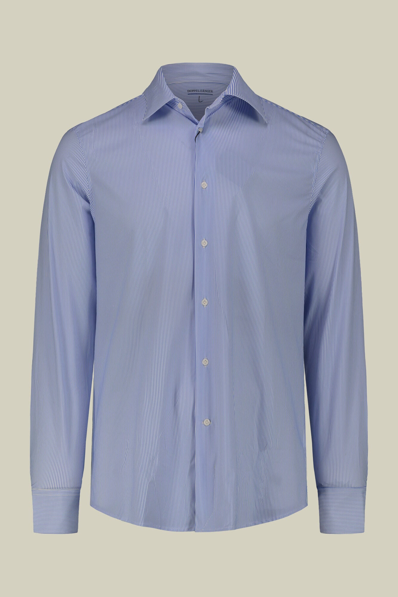 Doppelganger - Camicia uomo classica elasticizzata con stampa a righe