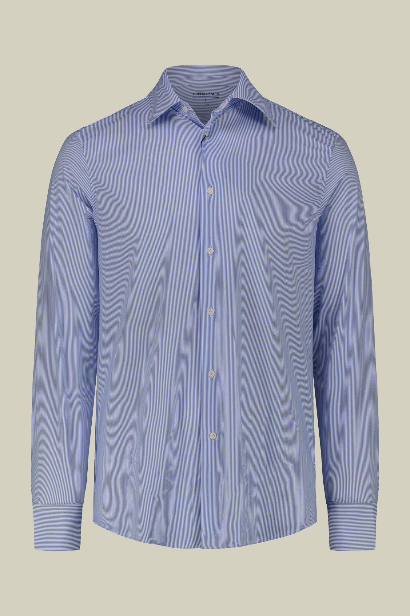 Doppelganger - Camicia uomo classica elasticizzata con stampa a righe