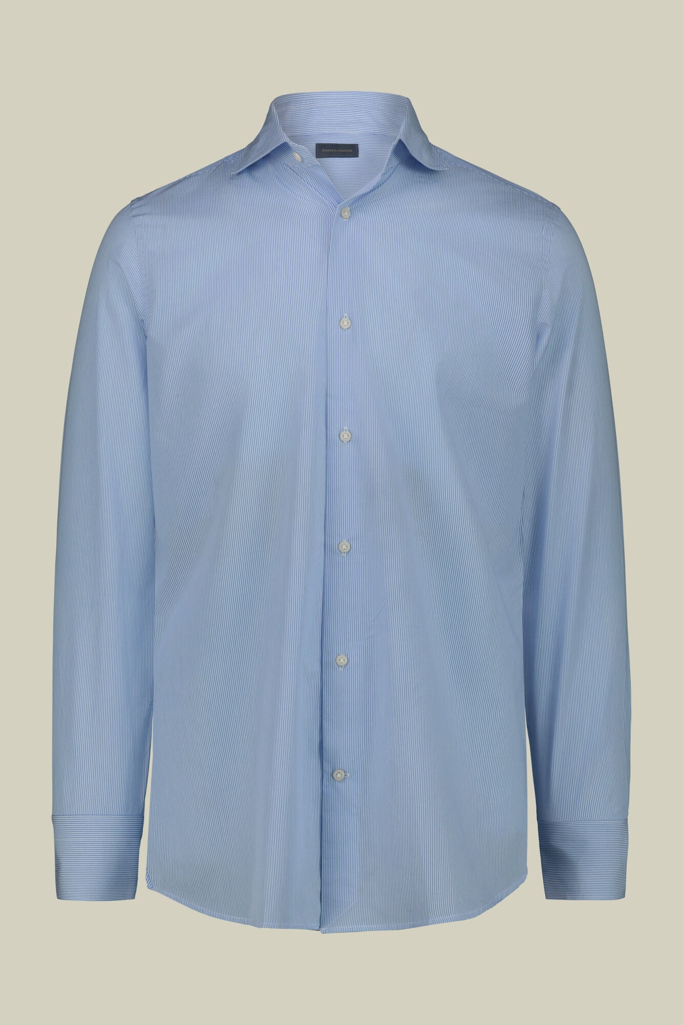 Doppelganger - Camicia uomo con collo francese in tessuto 100% cotone micro-riga tinto filo