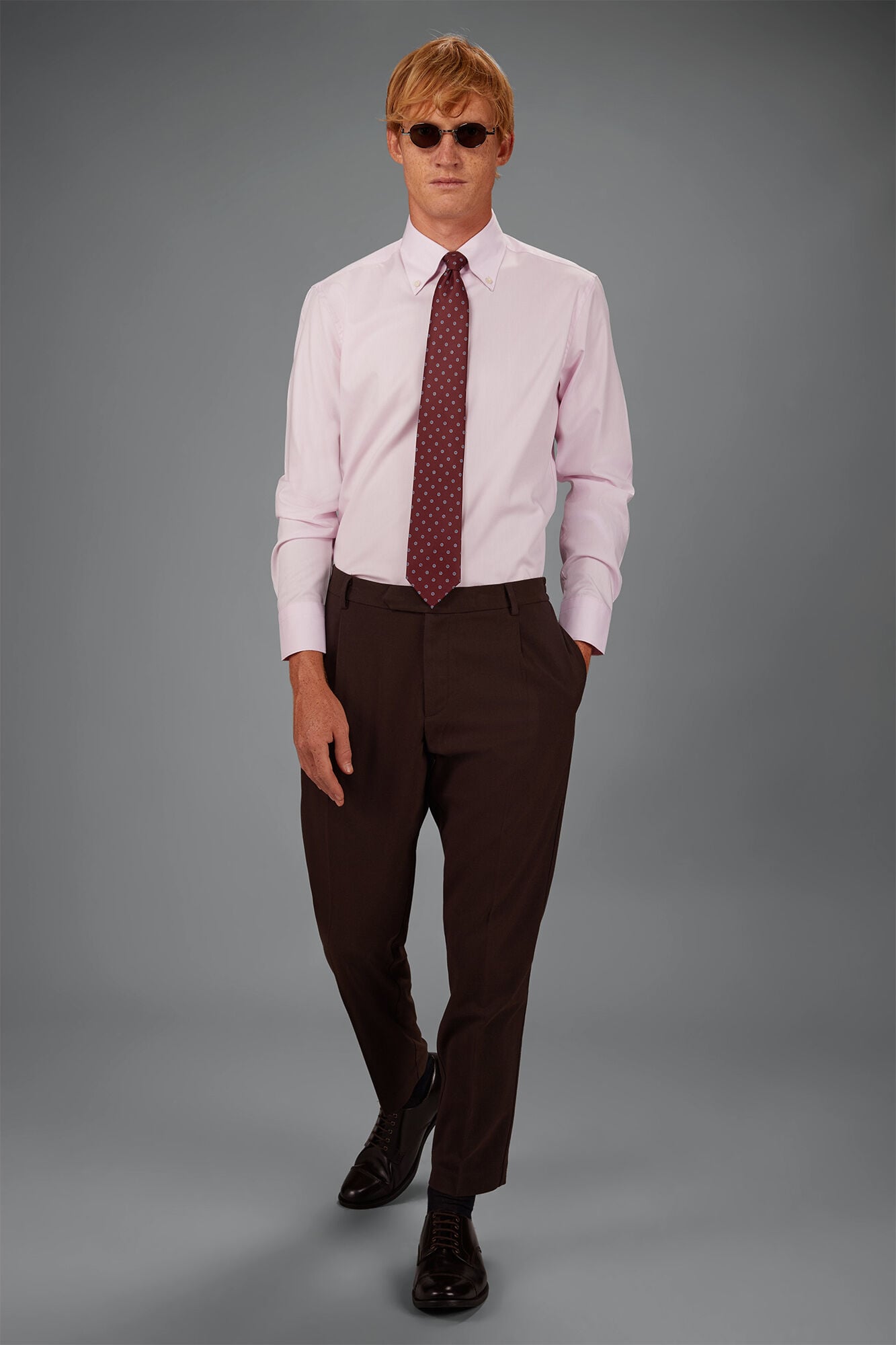 Doppelganger - Camicia uomo in 100% cotone botton down No-stiro