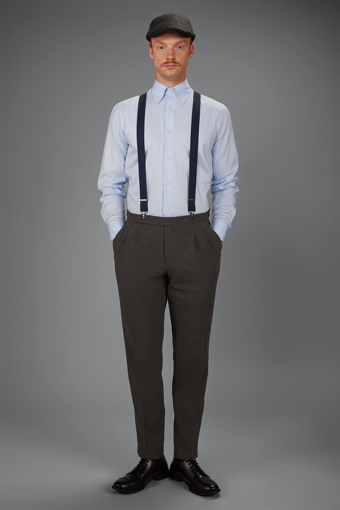 Doppelganger - Camicia uomo in 100% cotone botton down No-stiro