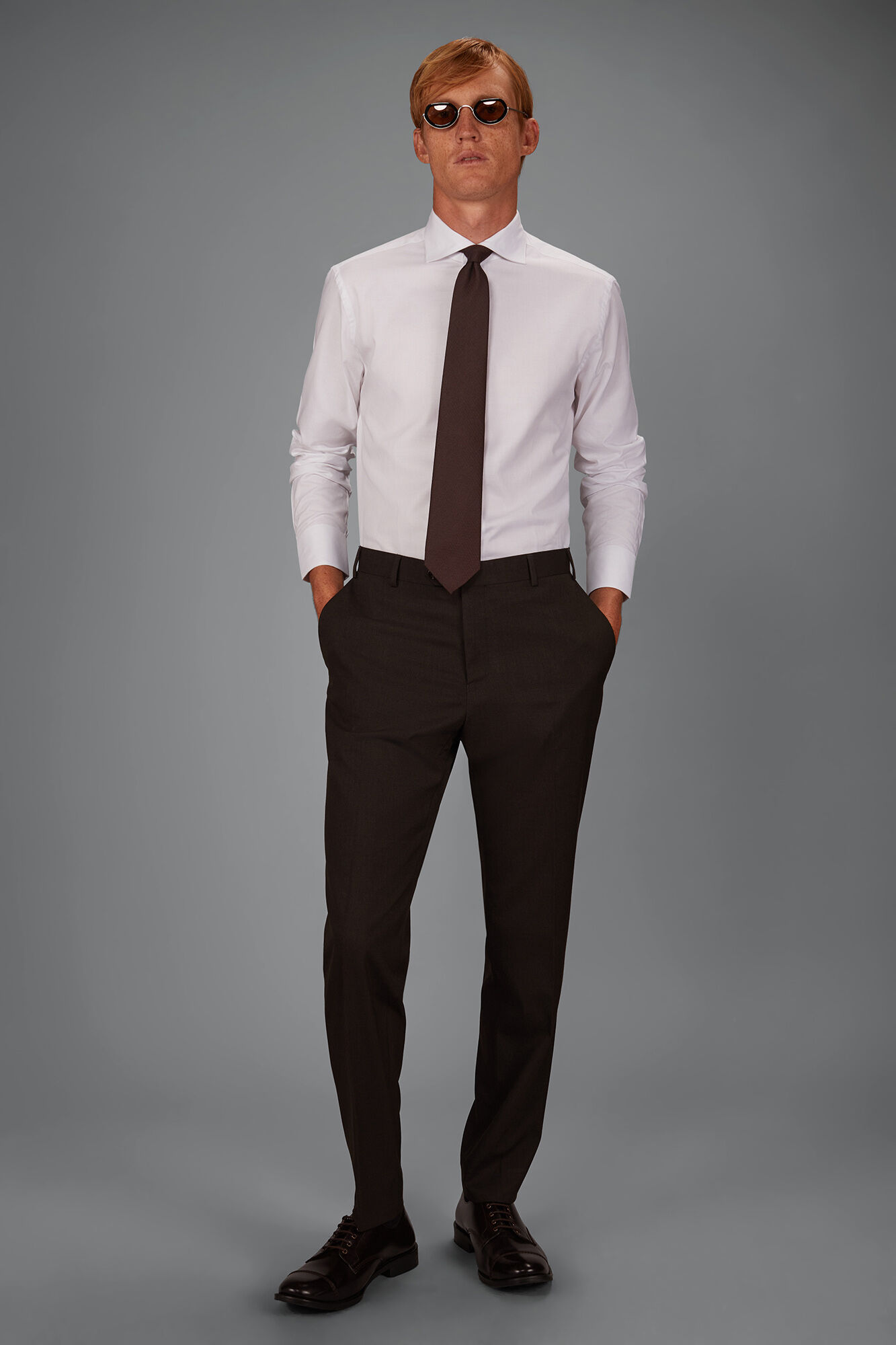 Doppelganger - Camicia uomo in 100% cotone leggero Oxford