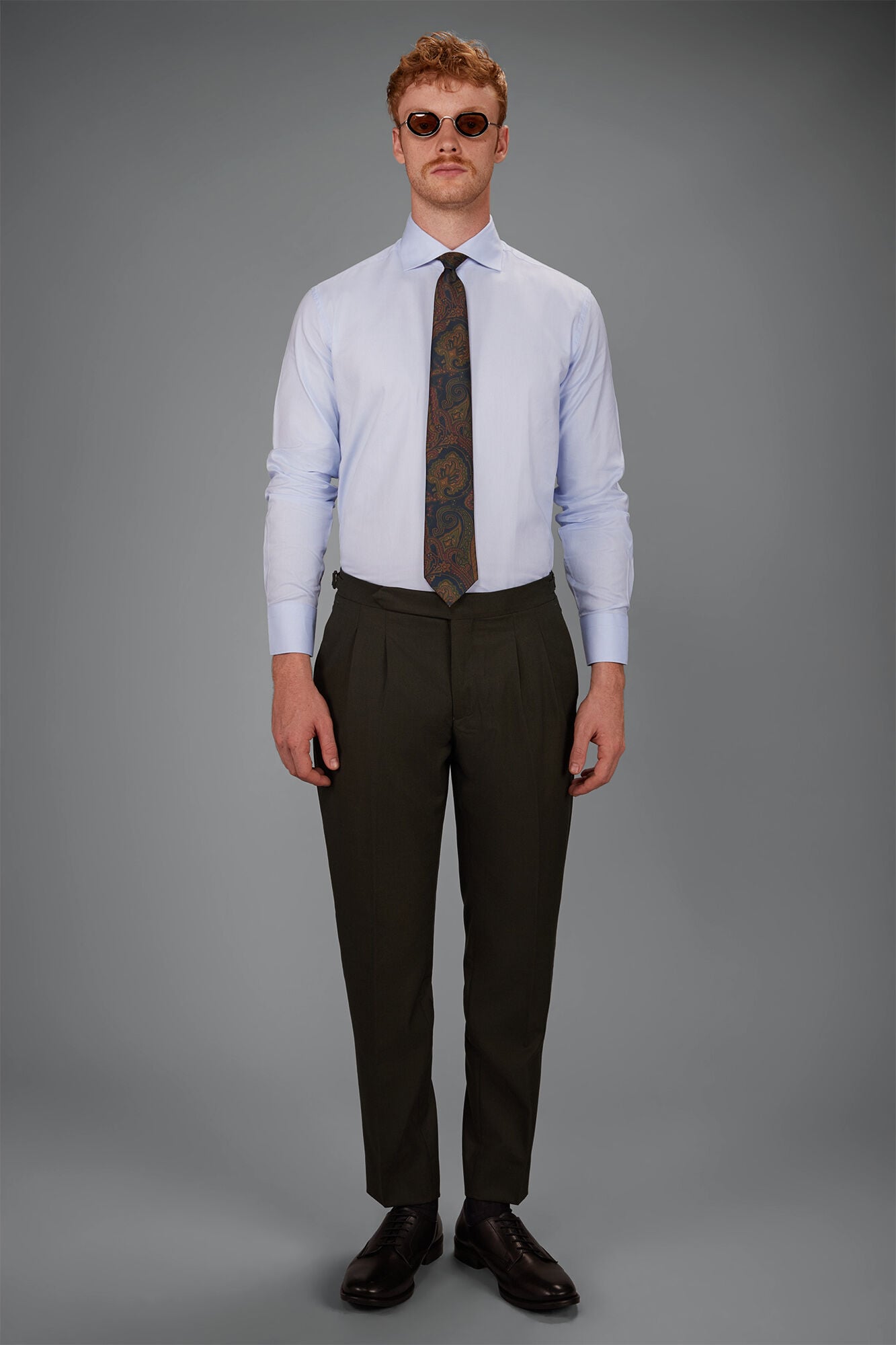 Doppelganger - Camicia uomo in 100% cotone leggero Oxford