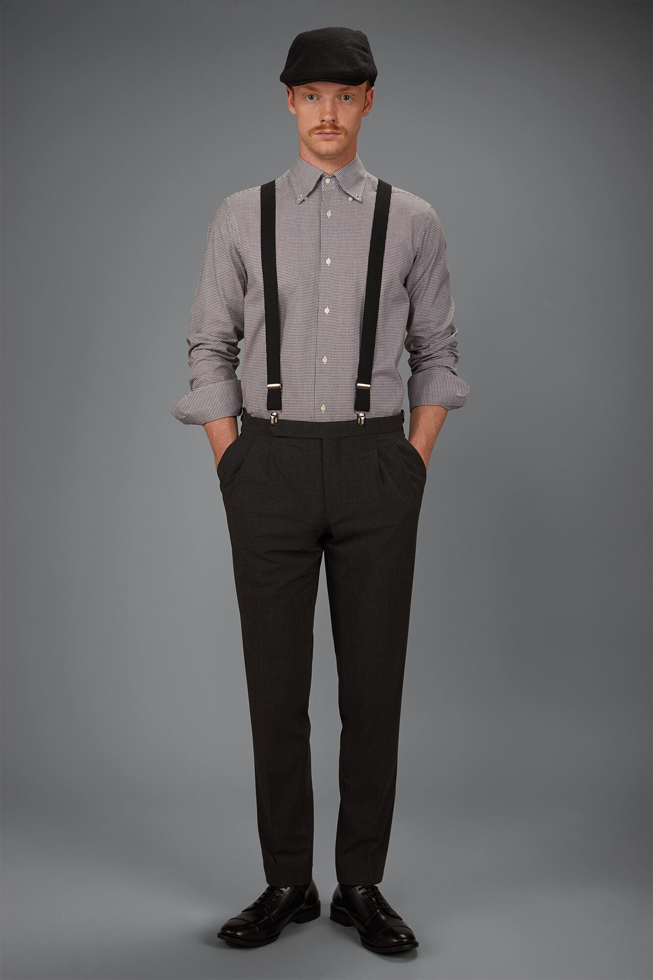 Doppelganger - Camicia uomo in 100% cotone tinto filo vichy regular fit