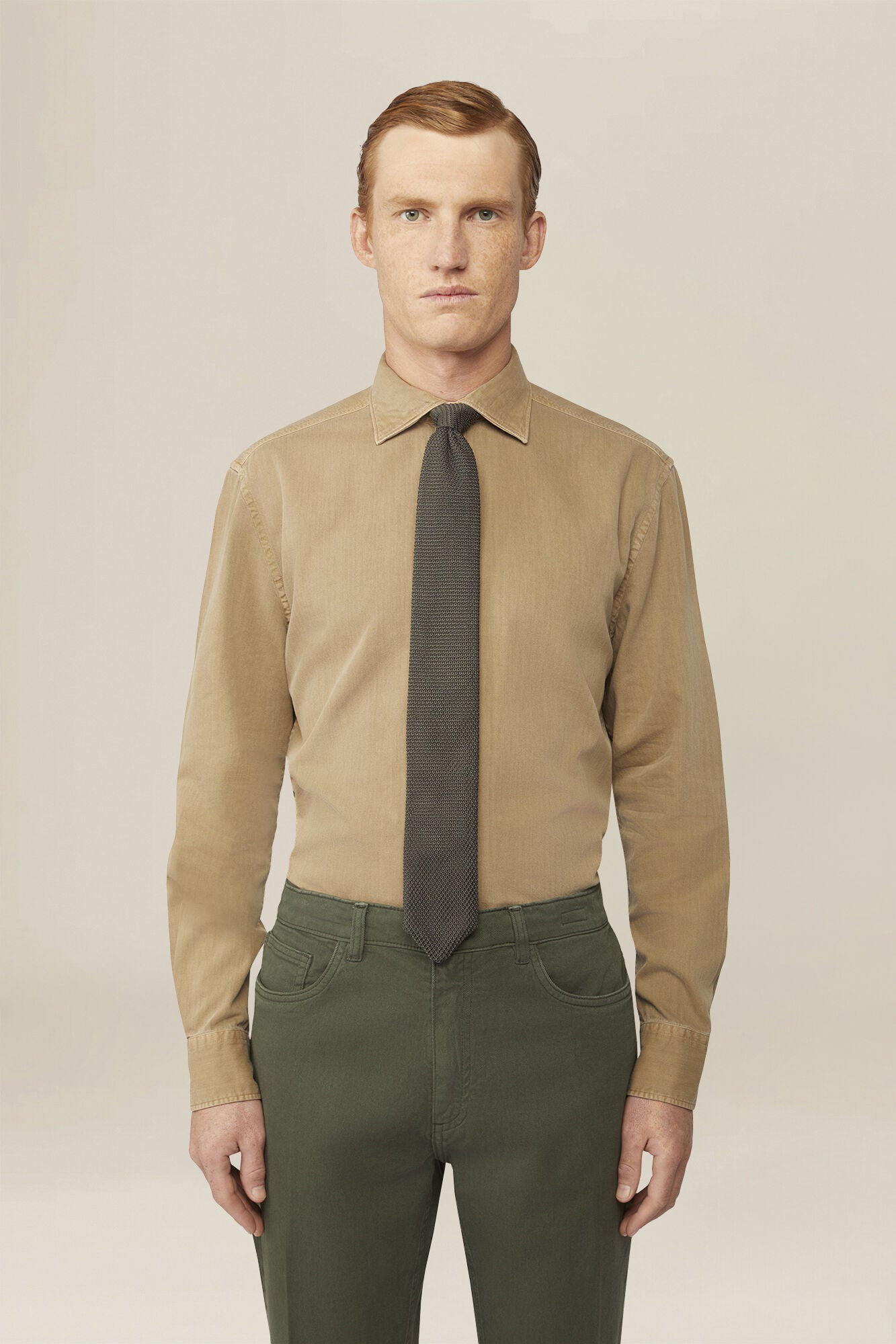 Doppelganger - Camicia uomo in tessuto 100% cotone chambray