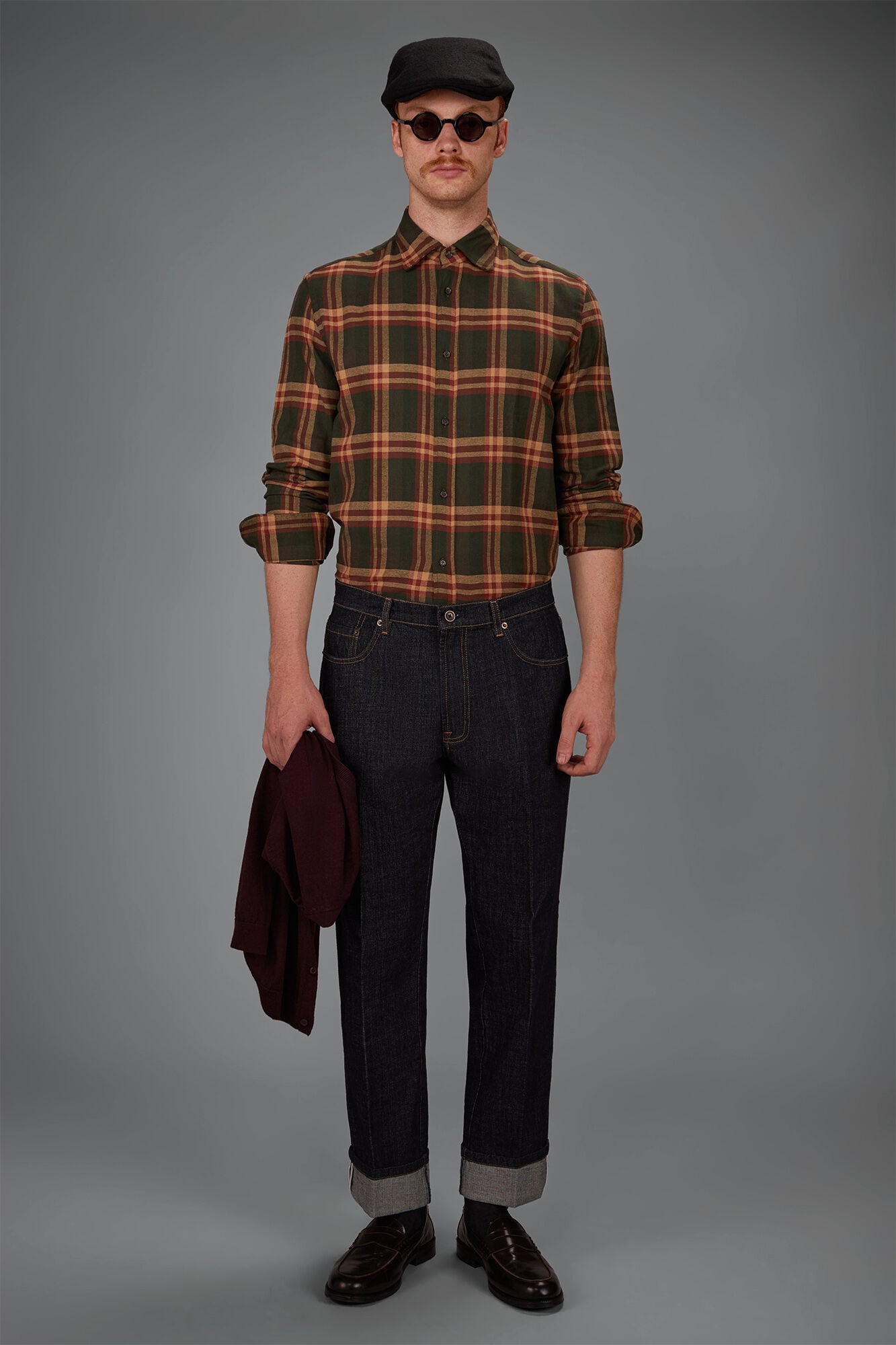 Doppelganger - Camicia uomo in tessuto flanella leggero