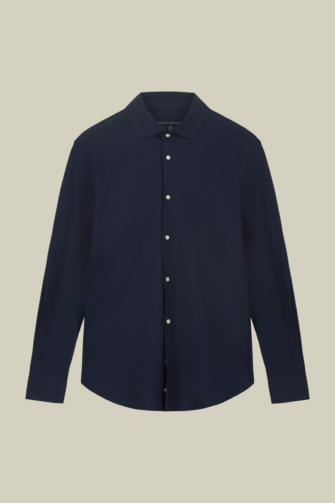 Doppelganger - Camicia uomo stretch con collo classico in tessuto Oxford no-stiro
