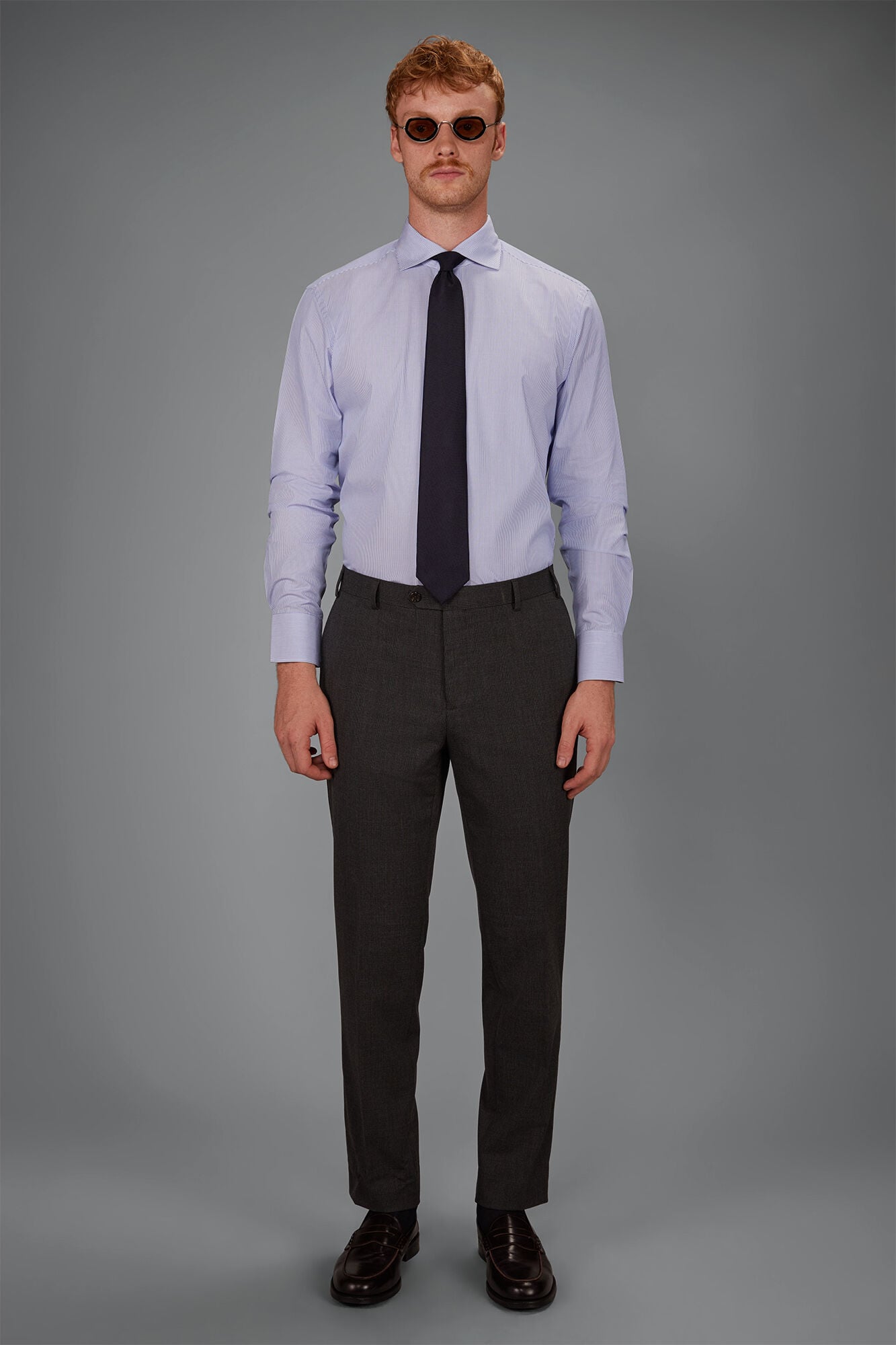 Doppelganger - Camicie uomo in 100% cotone a righe regular fit