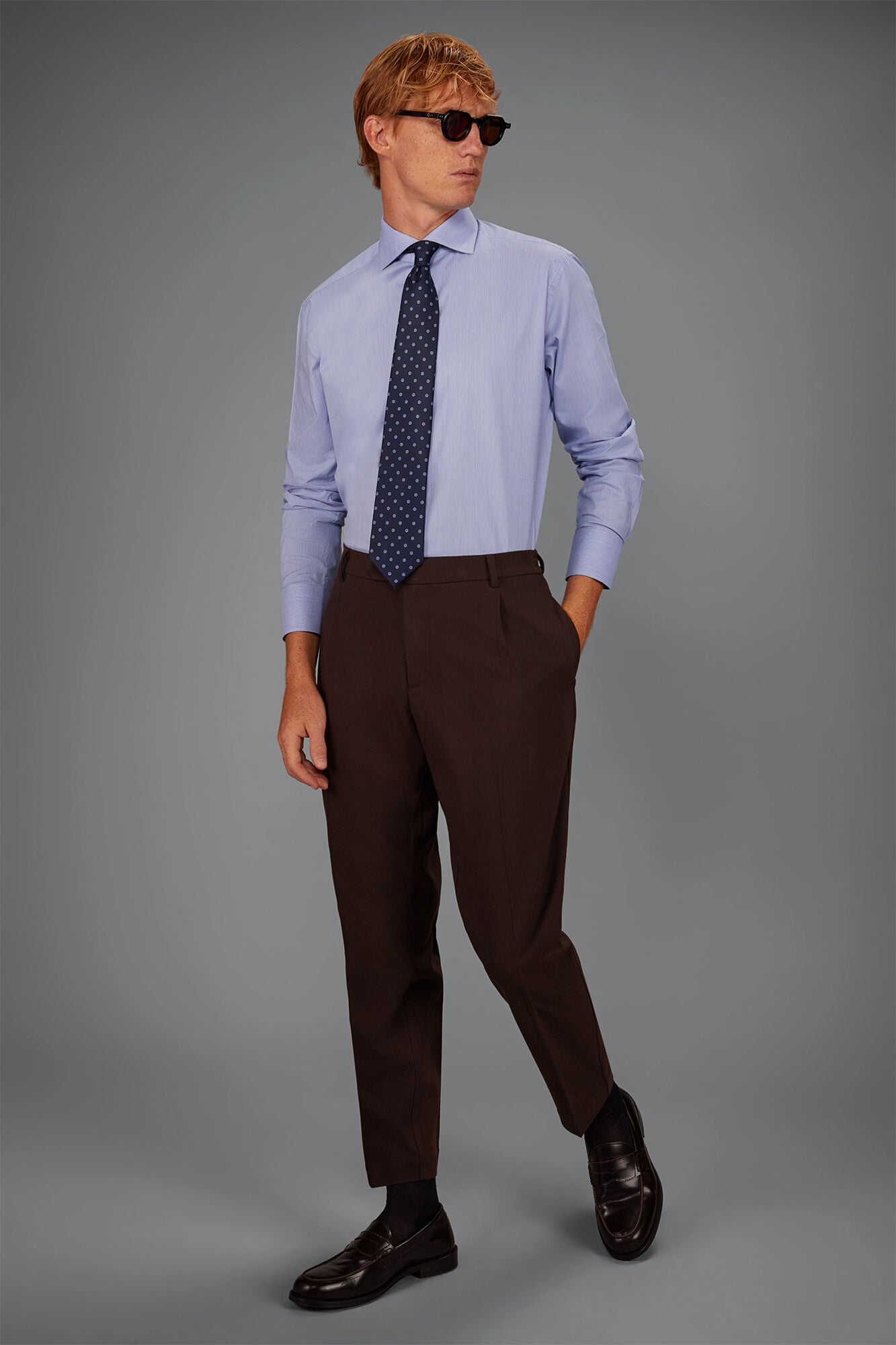 Doppelganger - Camicie uomo in 100% cotone Pinpoint Oxford regular fit