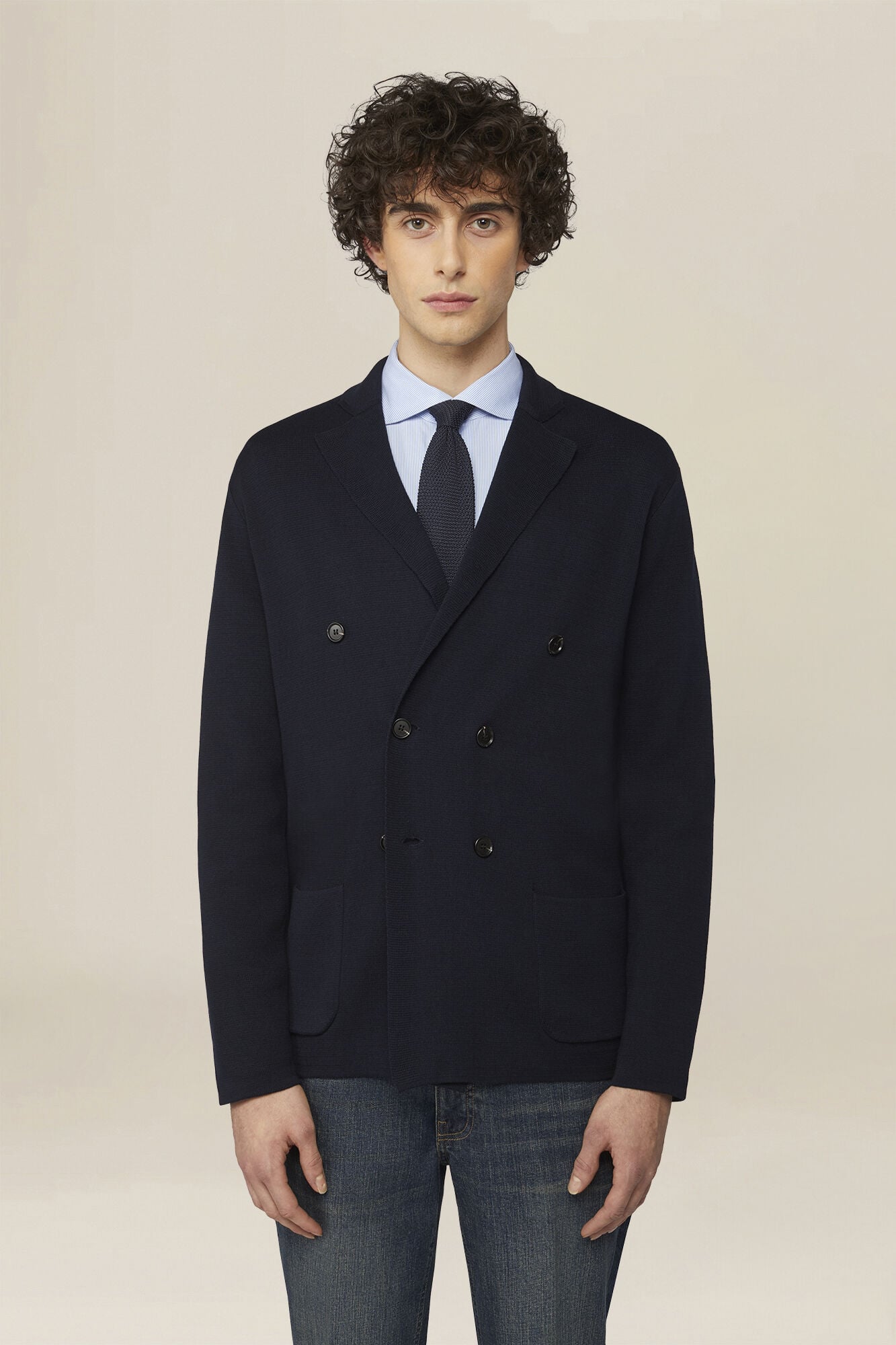 Doppelganger - Cardigan uomo doppiopetto 100% cotone Punto Milano Doppelganger - Cardigan uomo doppiopetto 100% cotone Punto Milano