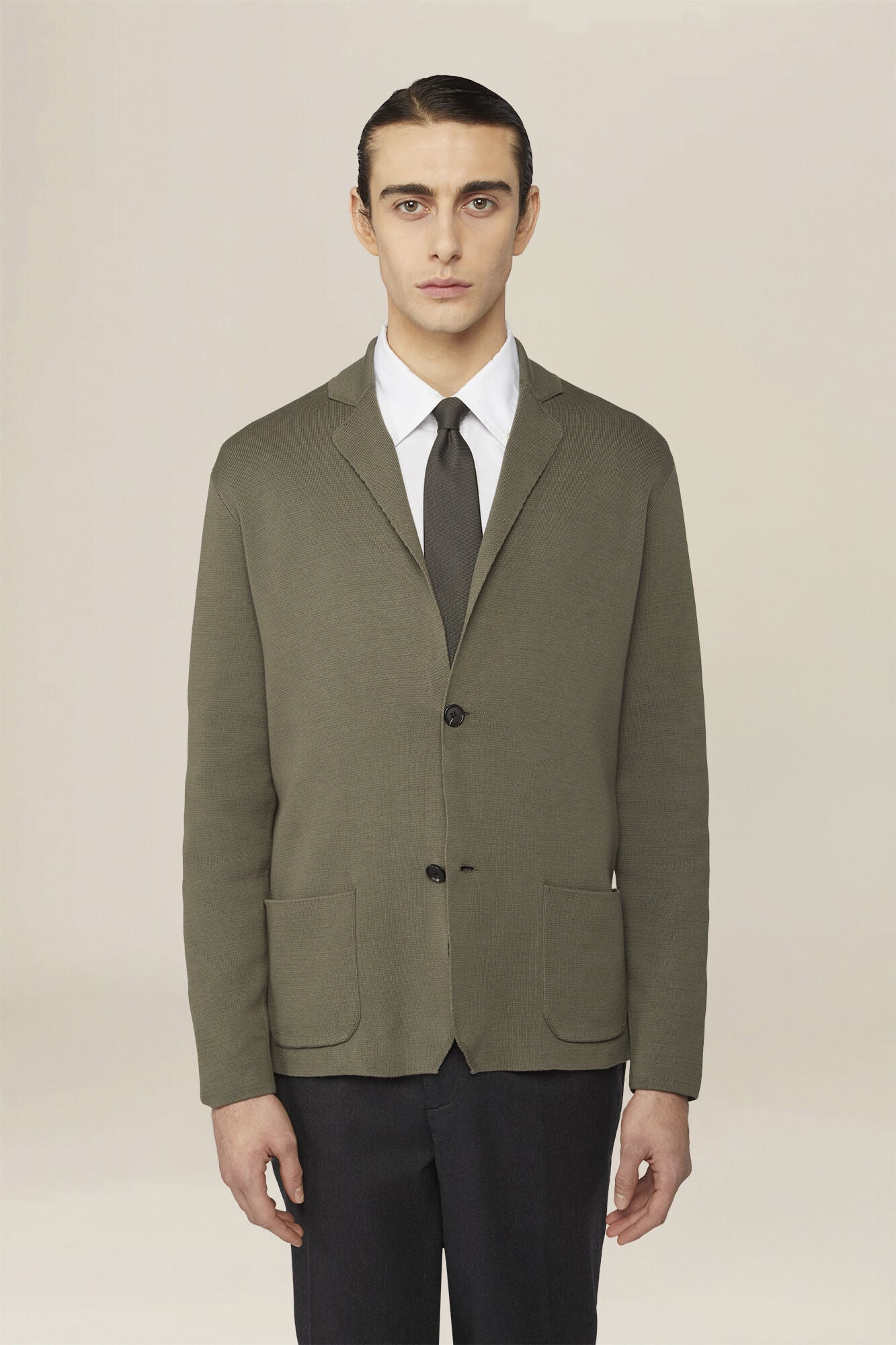 Doppelganger - Cardigan uomo monopetto 100% cotone Punto Milano