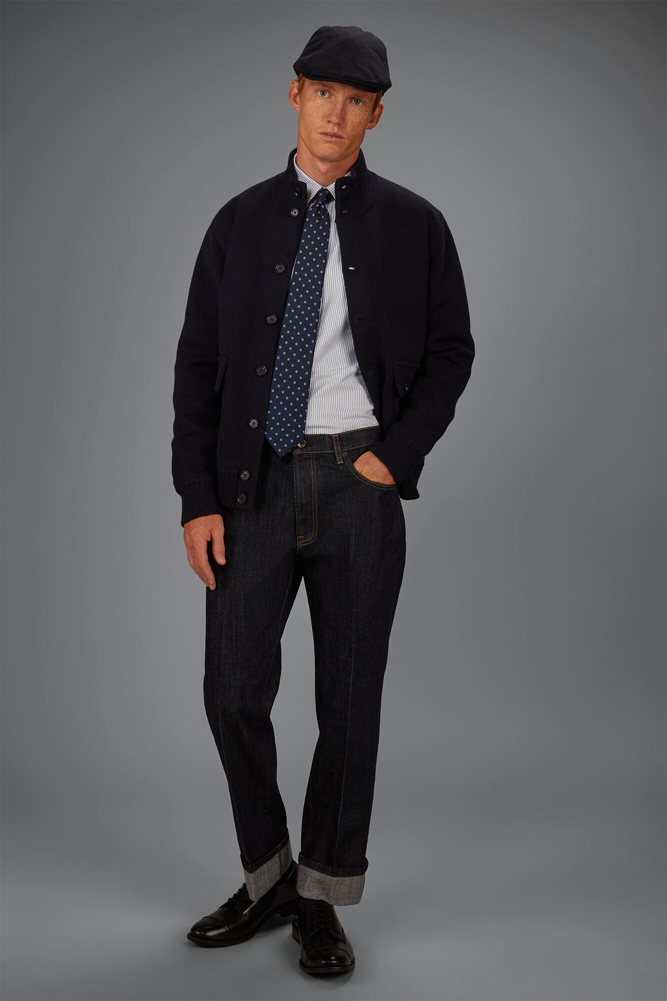 Doppelganger - Giacca uomo in maglia Punto Milano 100% cotone regular fit