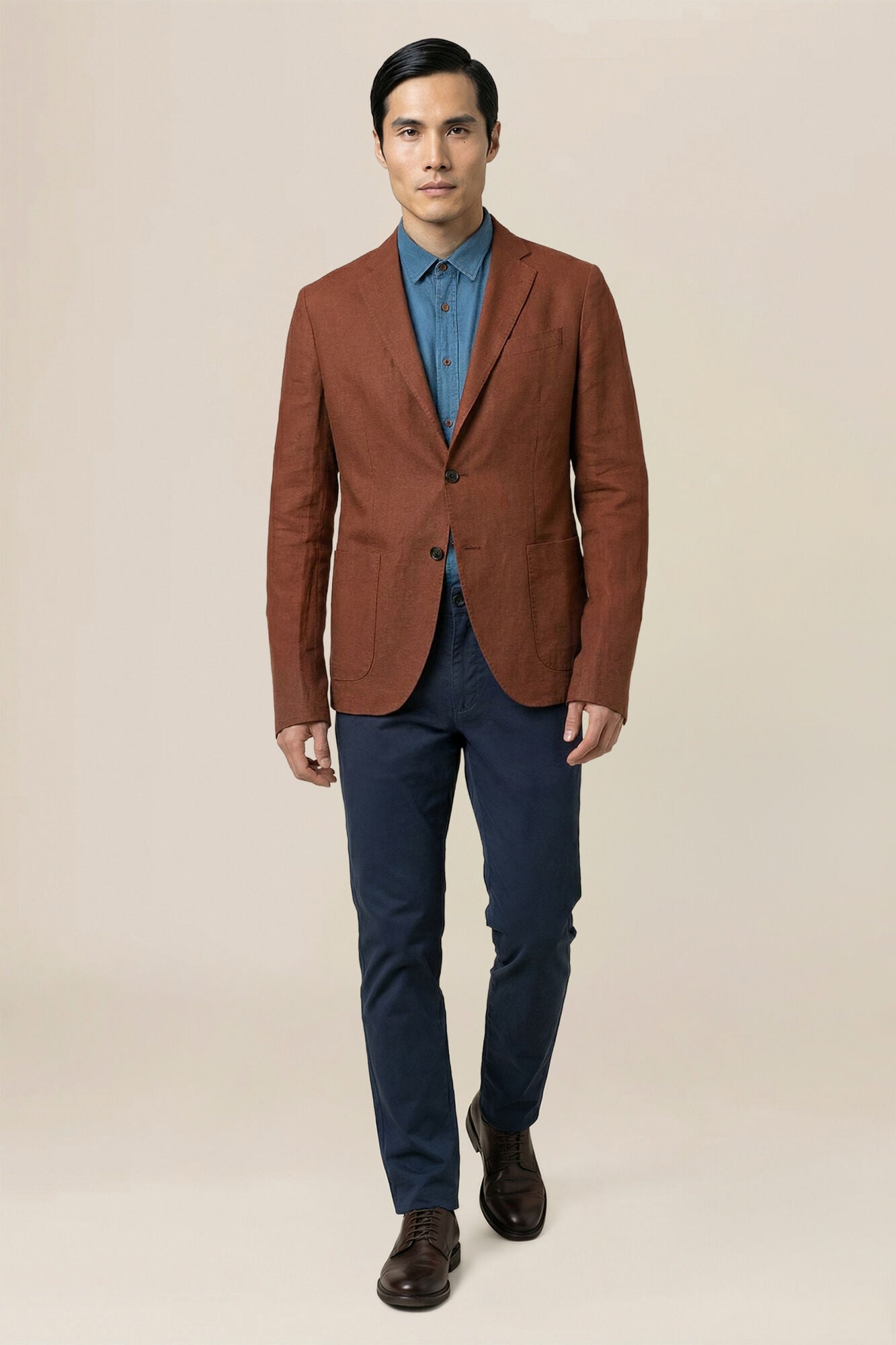 Doppelganger - Giacca uomo sfoderata 100% lino regular fit