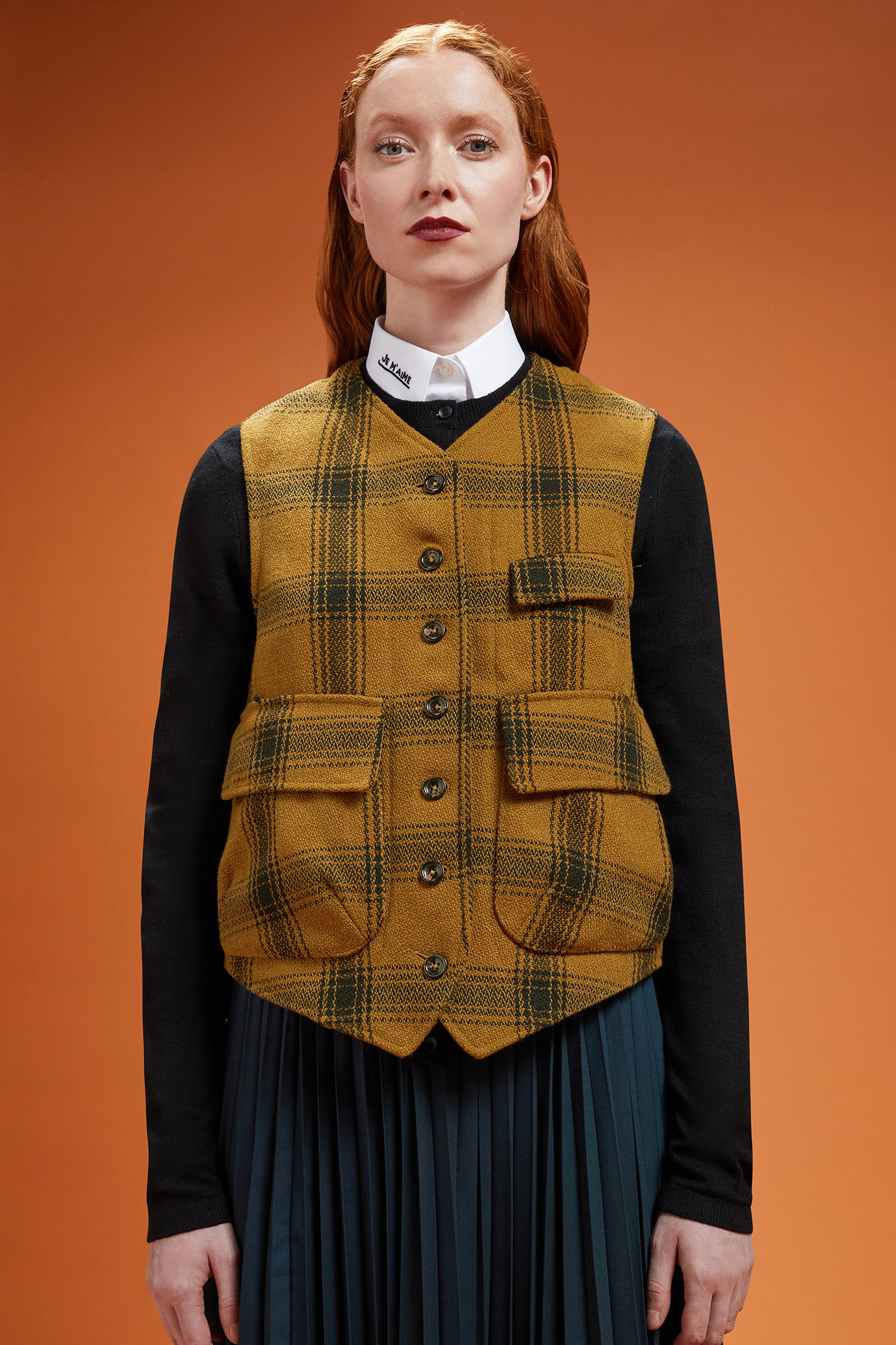 Doppelganger - Gilet donna monopetto Wool Blend a quadri regular fit Doppelganger - Gilet donna monopetto Wool Blend a quadri regular fit