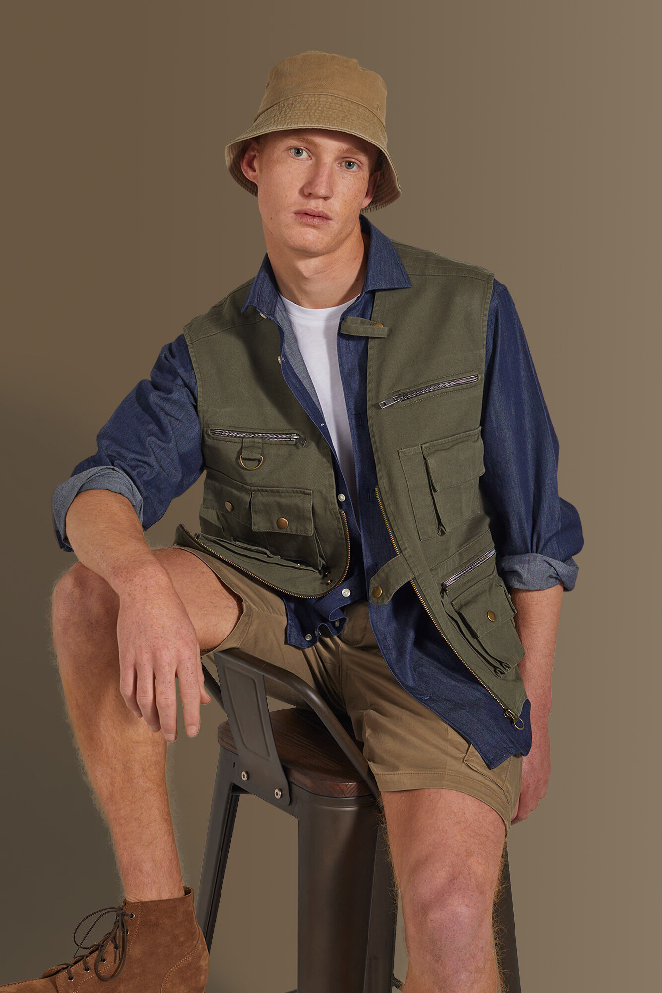 Doppelganger - Gilet sfoderato costruzione twill uomo Doppelganger - Gilet sfoderato costruzione twill uomo
