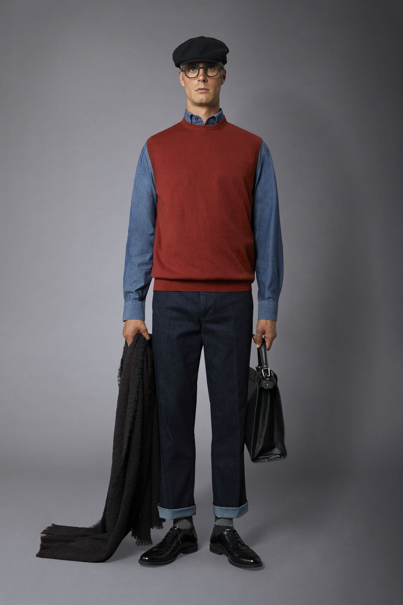 Doppelganger - Gilet uomo girocollo lana e cotone Doppelganger - Gilet uomo girocollo lana e cotone