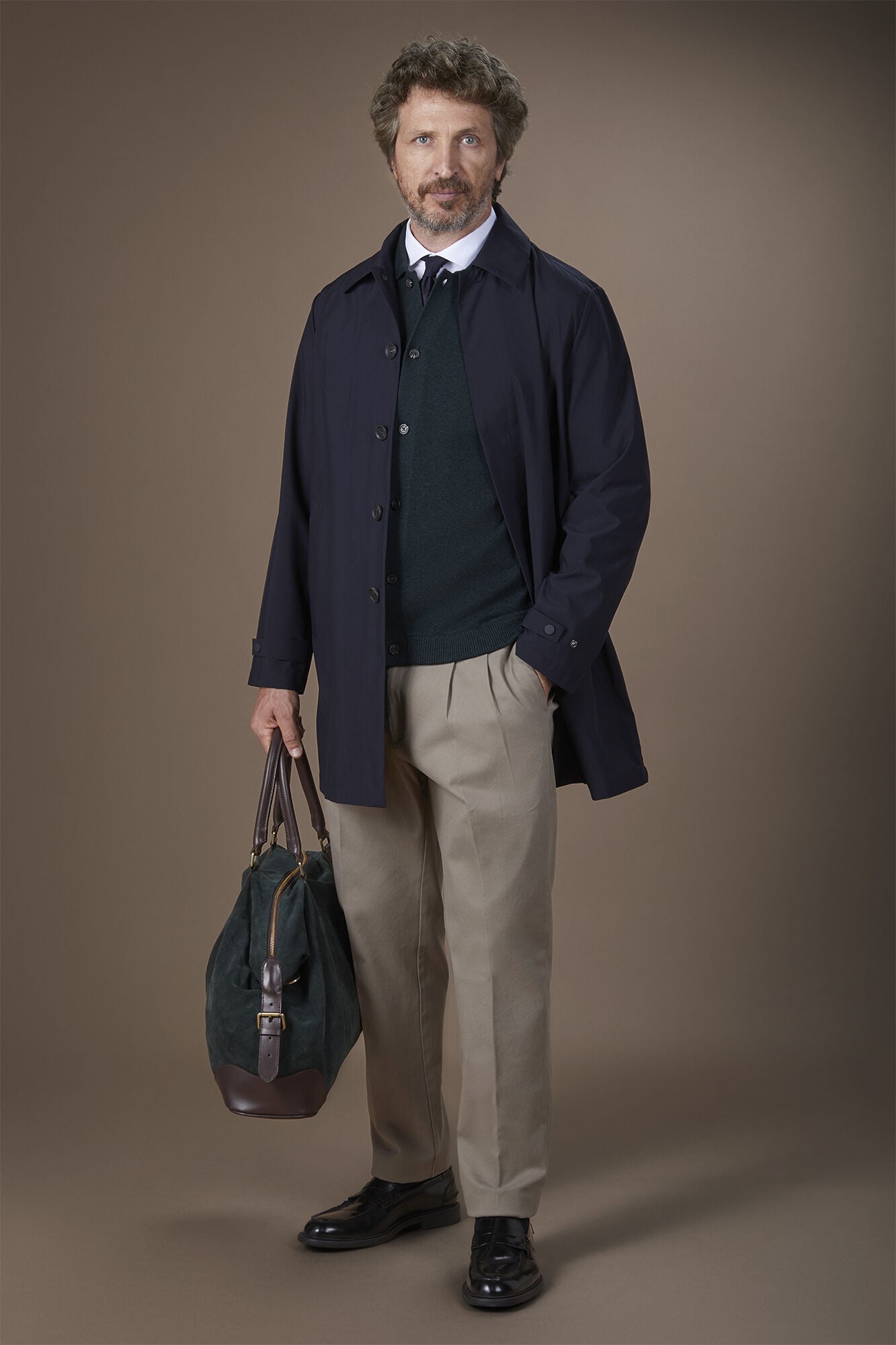 Doppelganger - Impermeabile uomo in tessuto tecnico waterproof regular fit