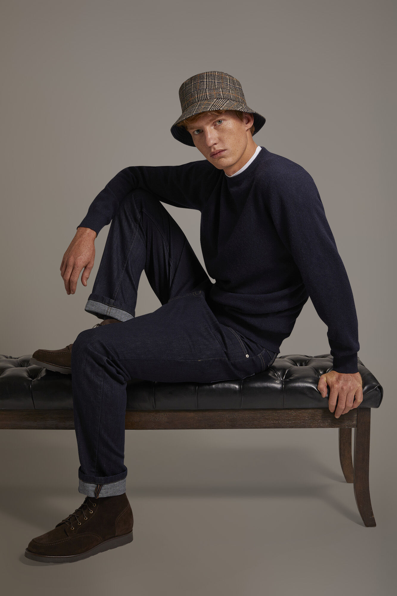 Doppelganger - Maglia girocollo in misto lana lambswool