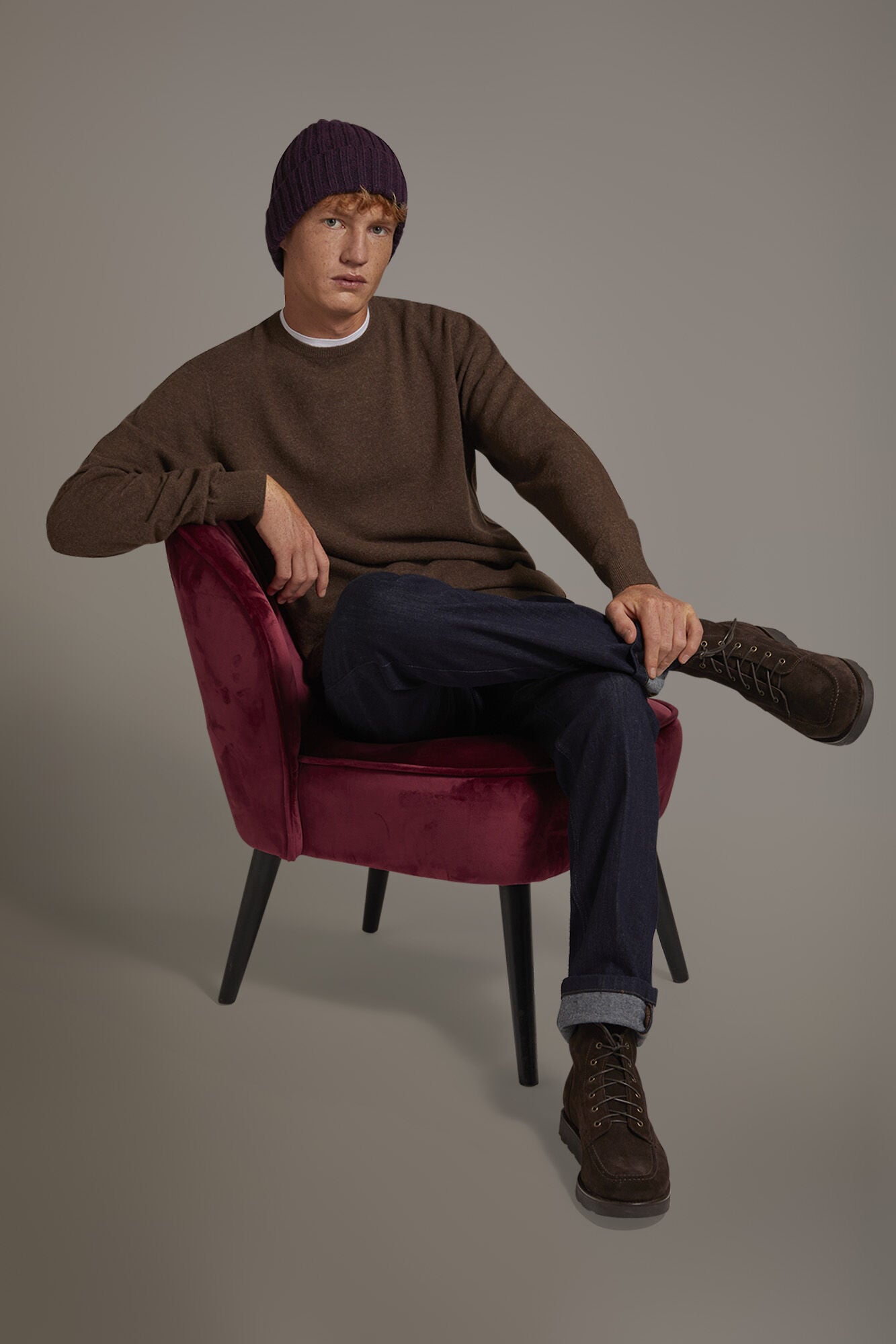 Doppelganger - Maglia girocollo in misto lana lambswool