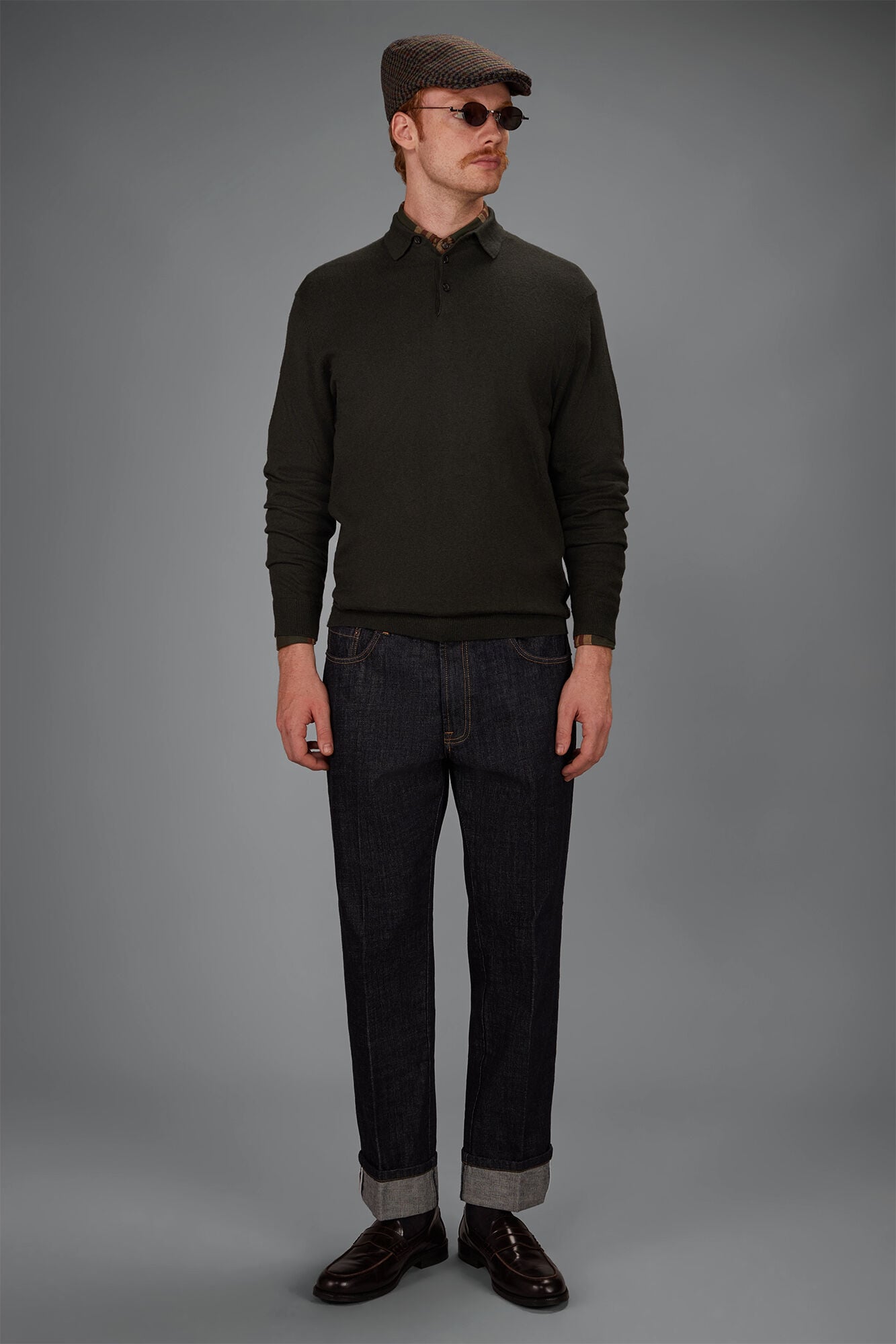 Doppelganger - Maglia polo uomo in misto lana e cotone regular fit