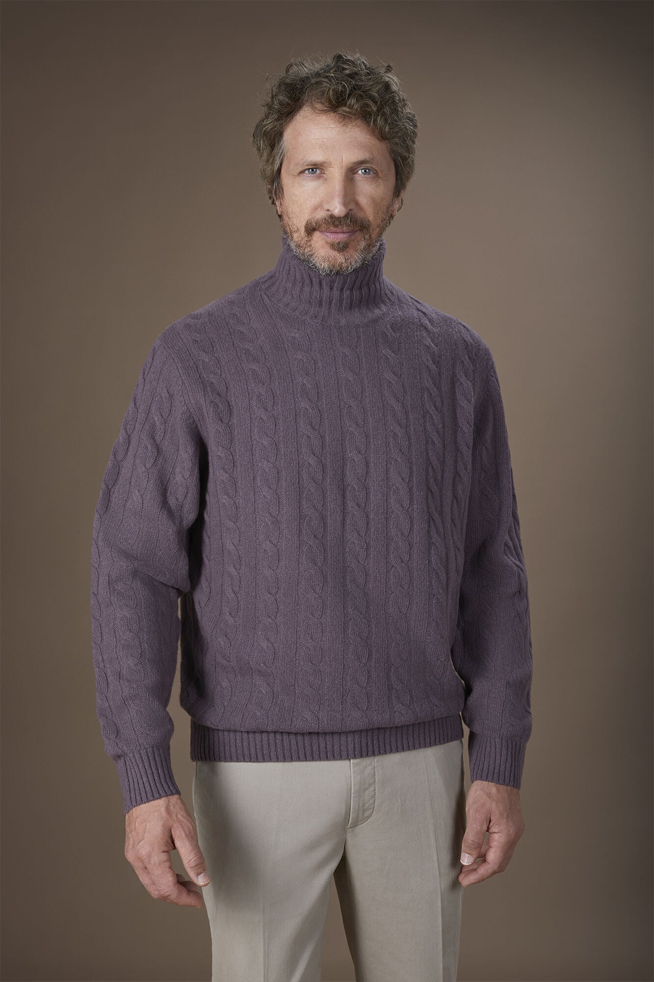 Doppelganger - Maglia uomo collo alto lambswool regular fit