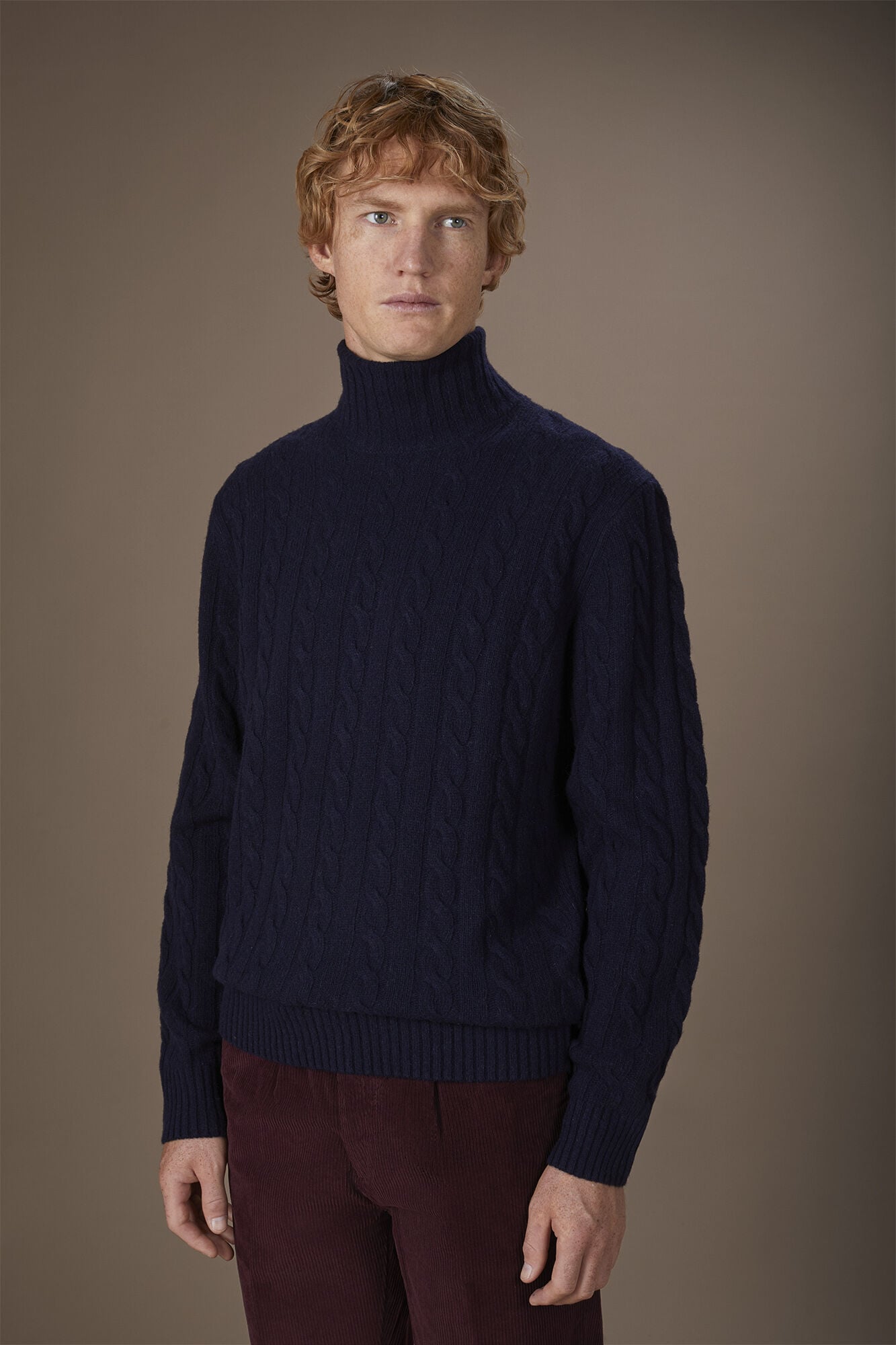 Doppelganger - Maglia uomo collo alto lambswool regular fit
