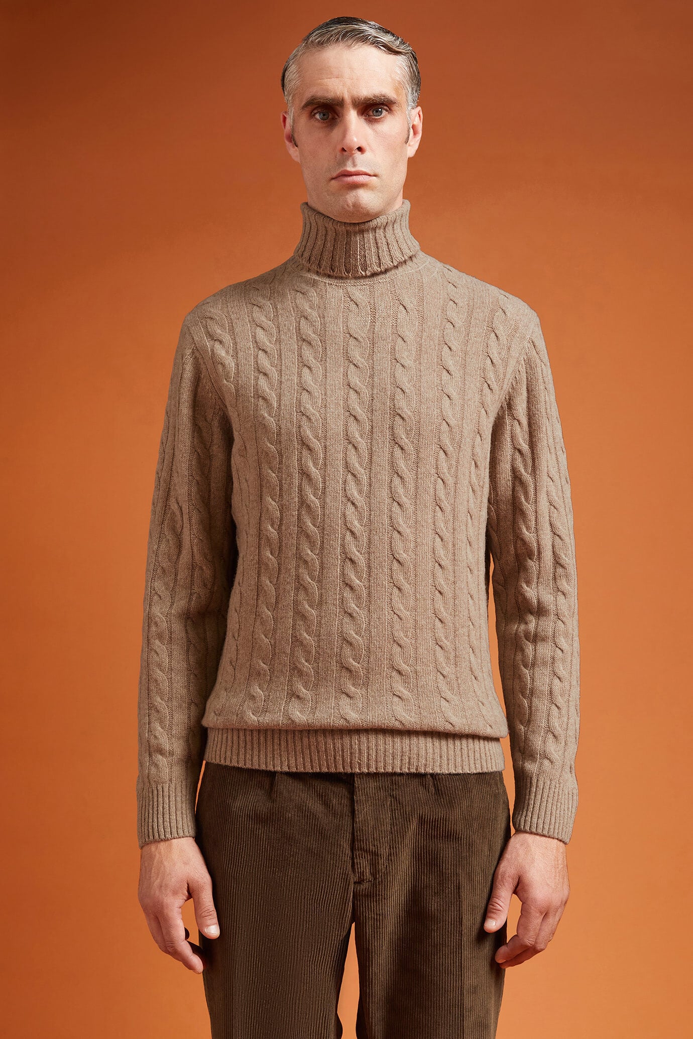 Doppelganger - Maglia uomo collo alto misto lana lambswool regular fit