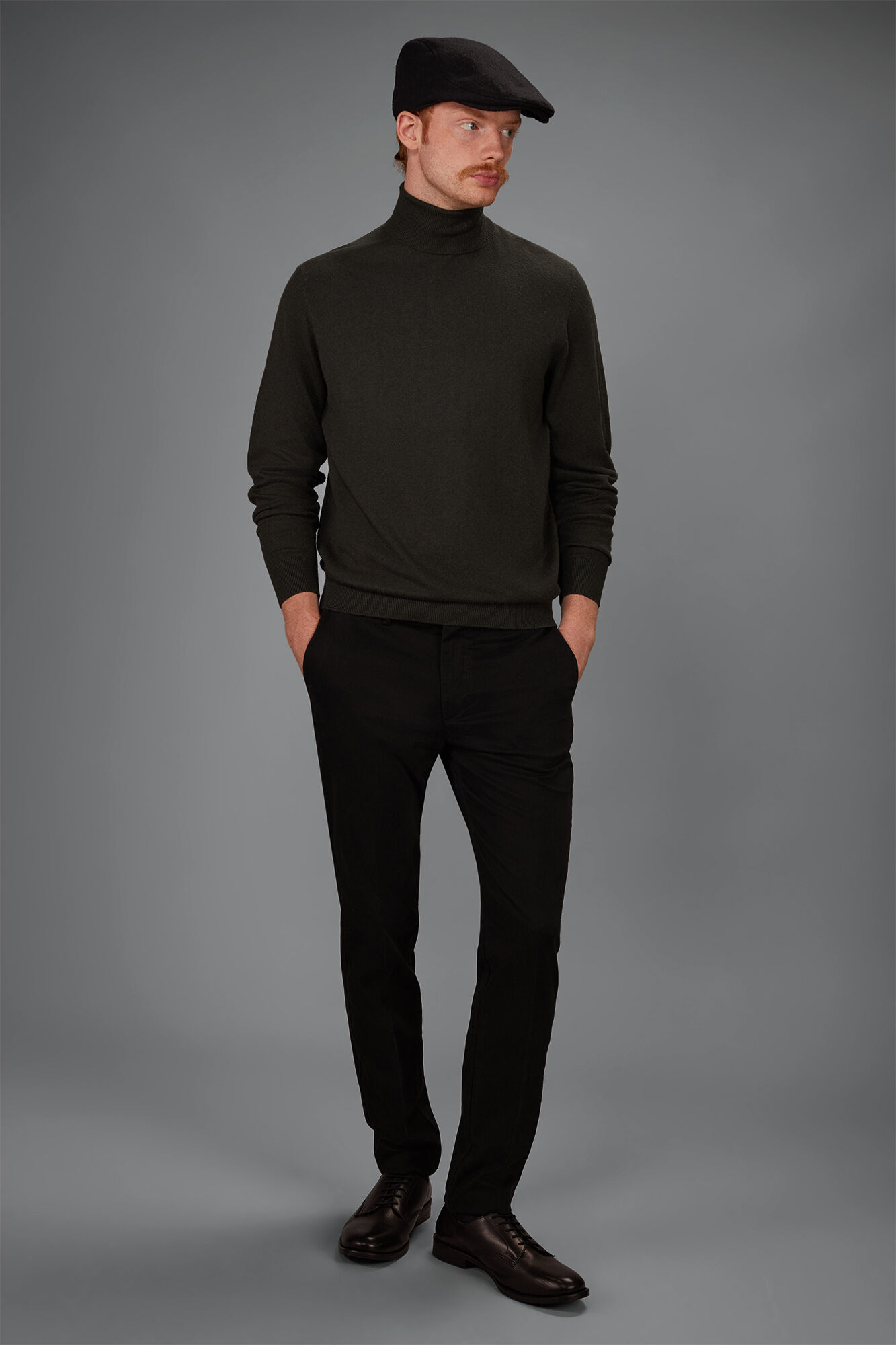 Doppelganger - Maglia uomo dolcevita in misto lana e cotone regular fit