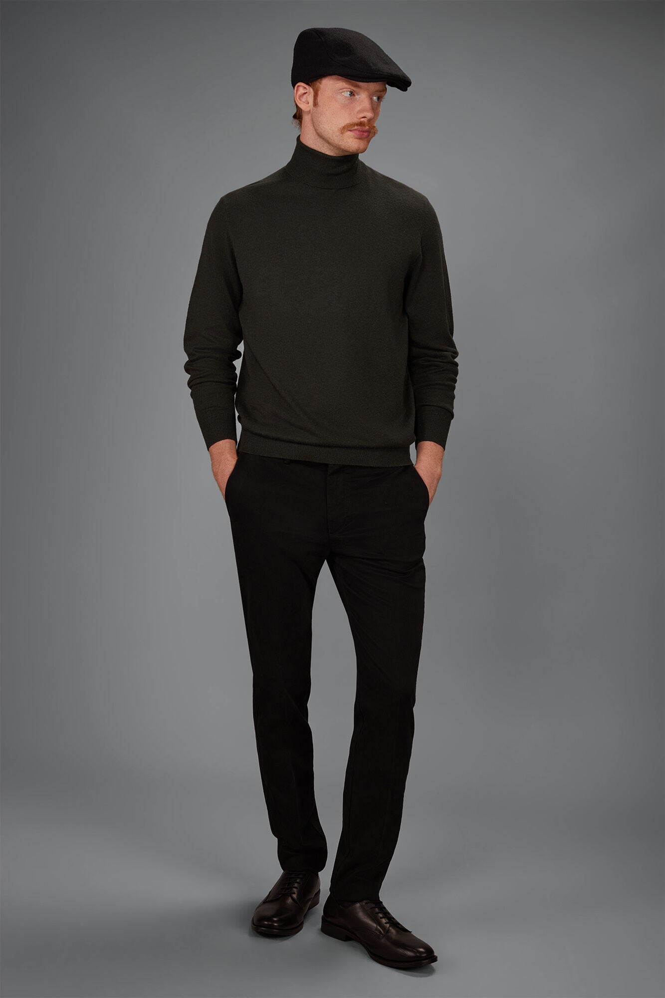 Doppelganger - Maglia uomo dolcevita in misto lana e cotone regular fit