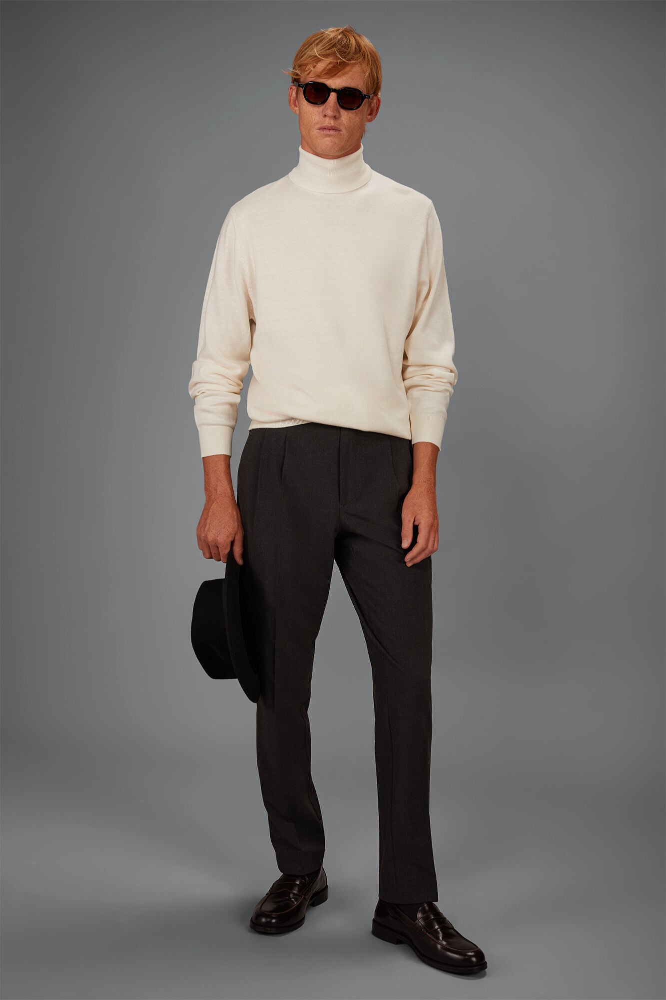Doppelganger - Maglia uomo dolcevita in misto lana e cotone regular fit