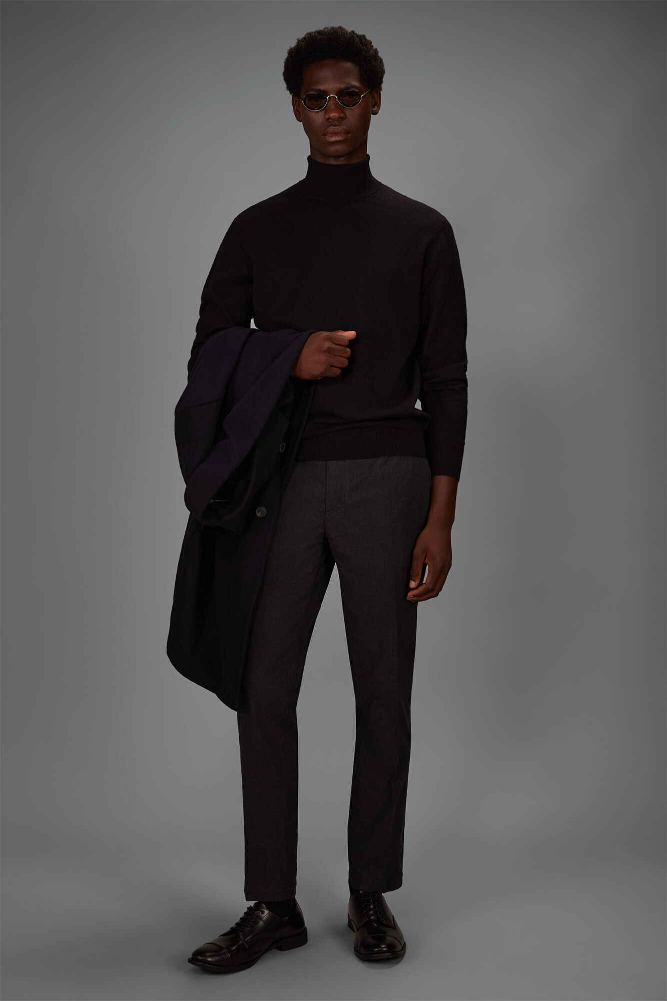 Doppelganger - Maglia uomo dolcevita in misto lana e cotone regular fit