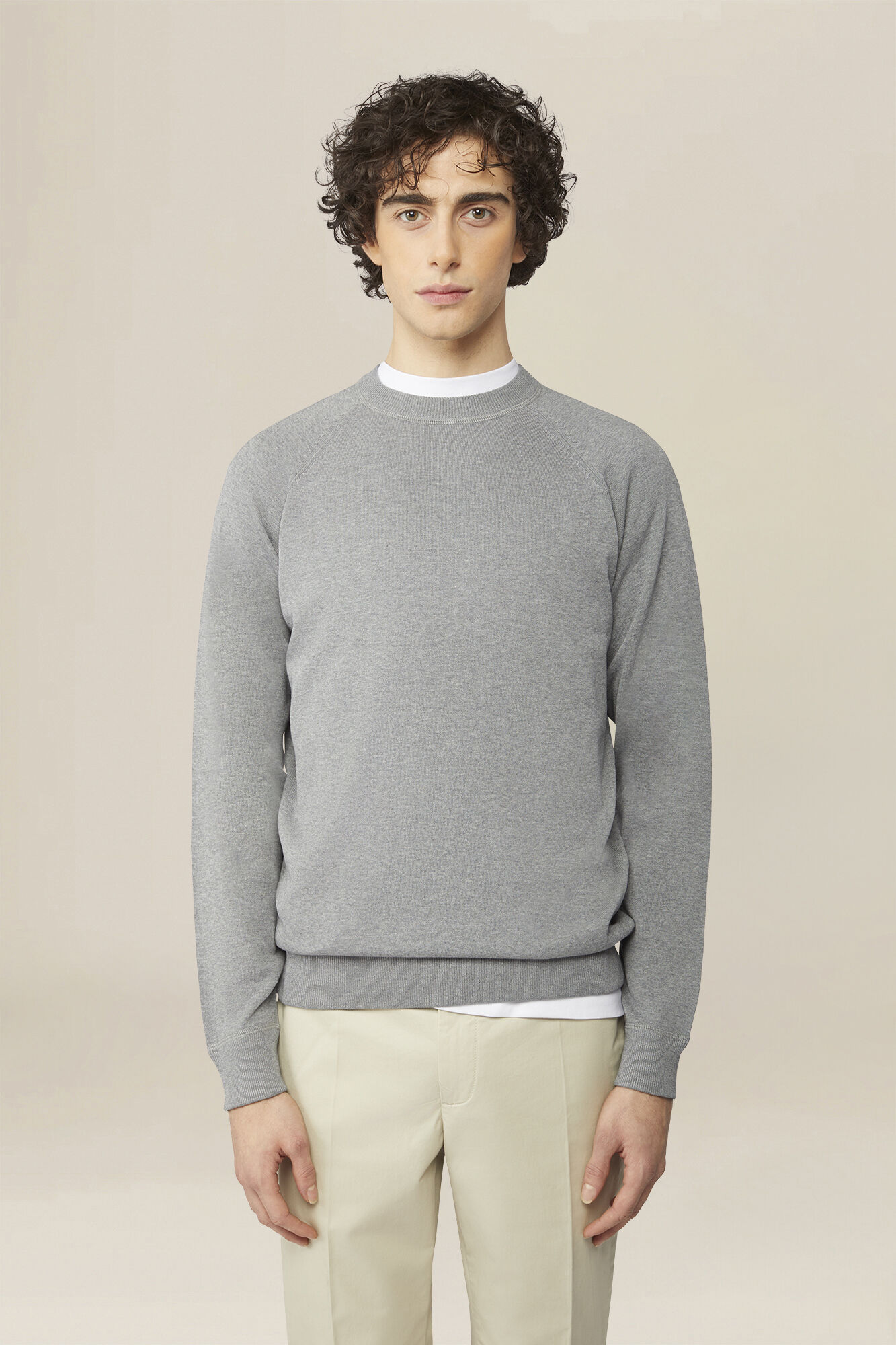 Doppelganger - Maglia uomo girocollo 100% cotone con maniche raglan
