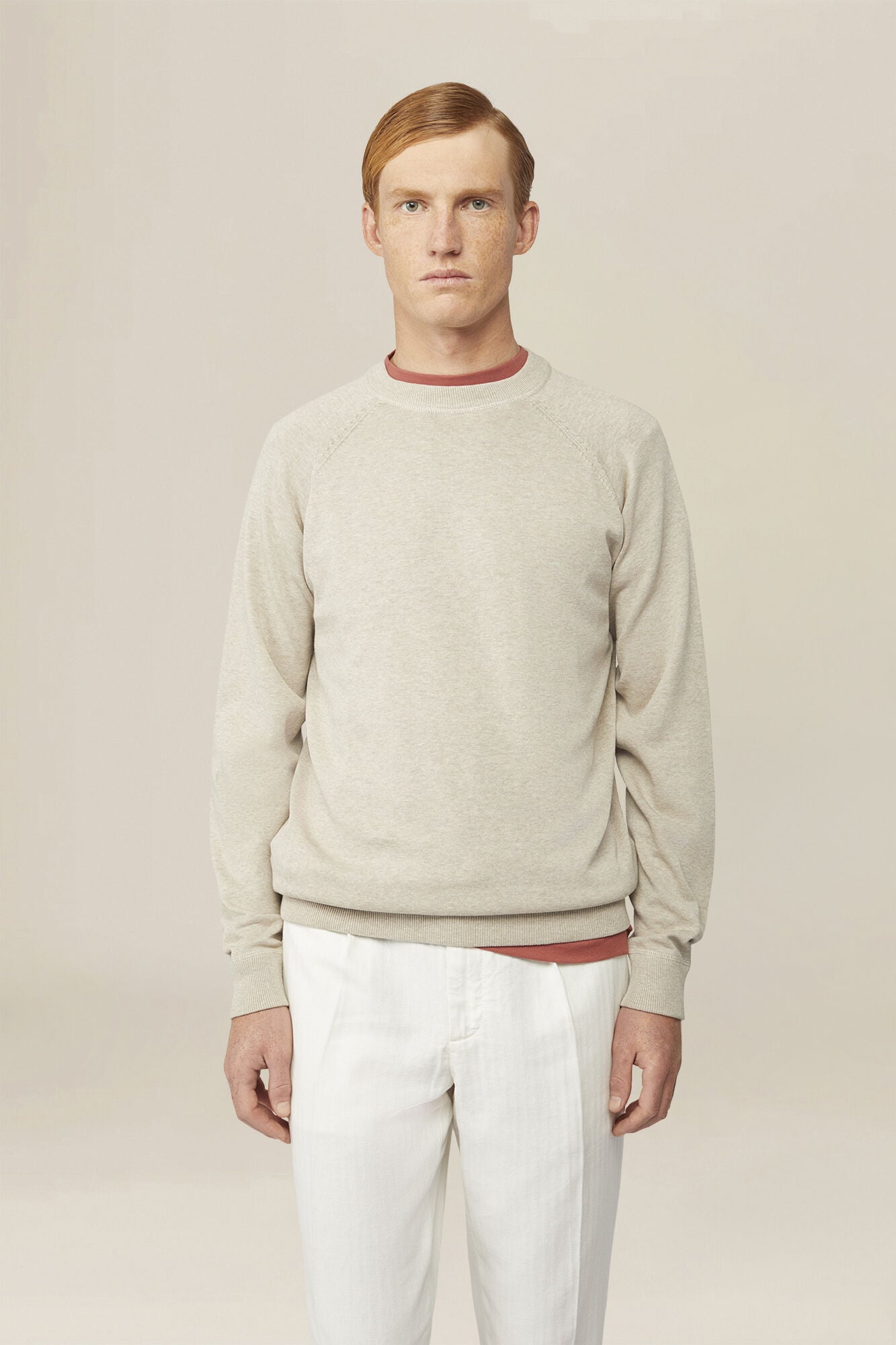 Doppelganger - Maglia uomo girocollo 100% cotone con maniche raglan