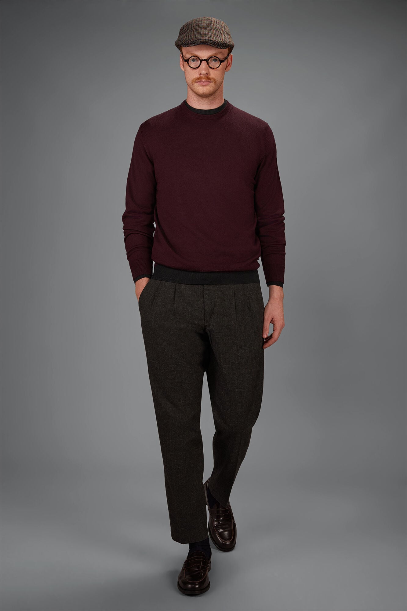 Doppelganger - Maglia uomo girocollo 100% lana merino extrafine regular fit