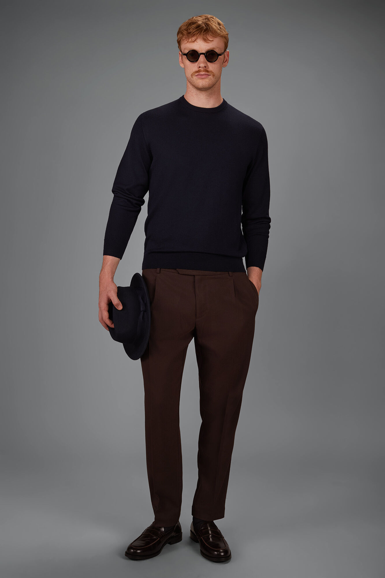 Doppelganger - Maglia uomo girocollo 100% lana merino extrafine regular fit