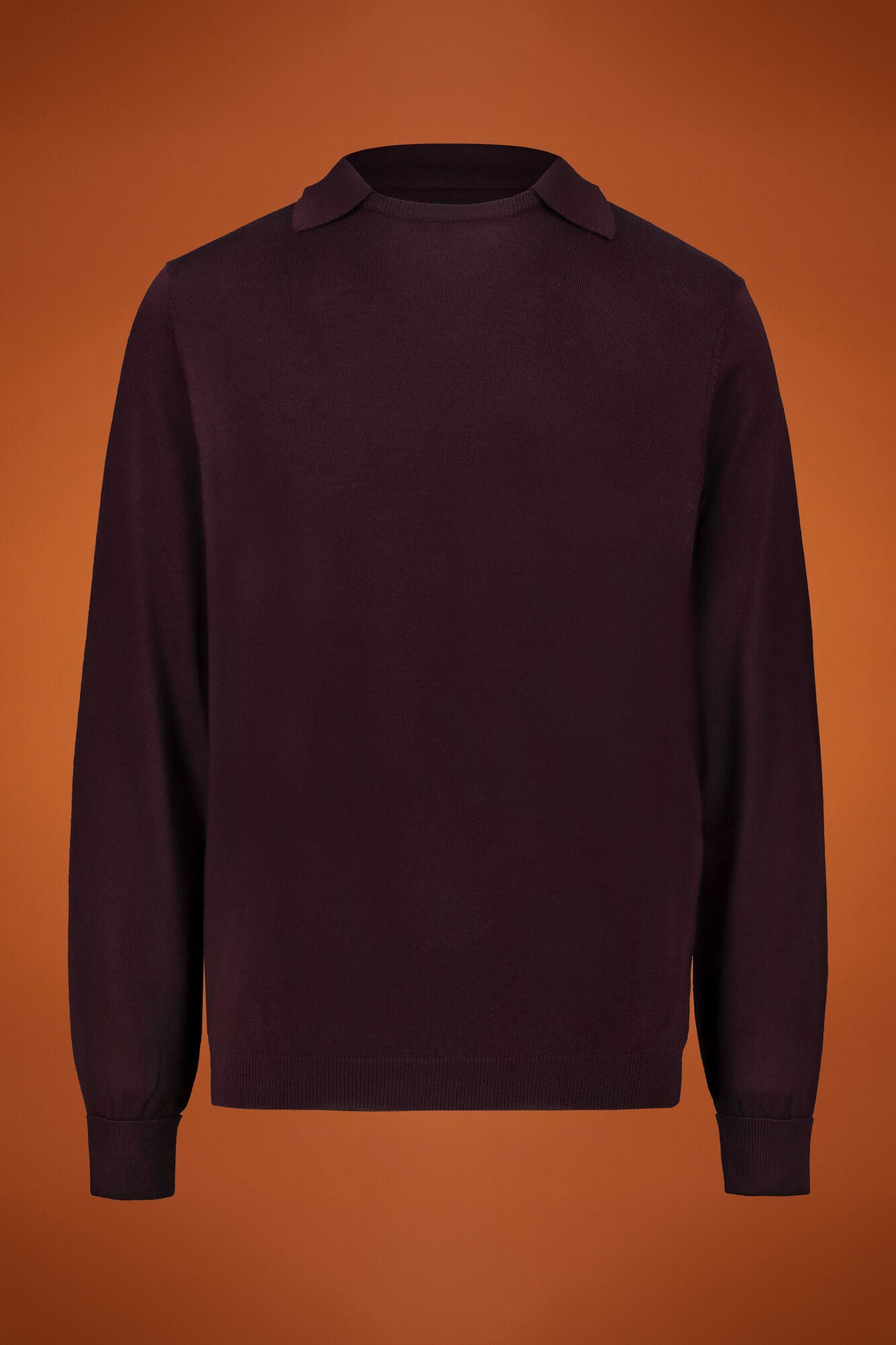 Doppelganger - Maglia uomo girocollo con collo polo 100% lana merino extrafine regular fit